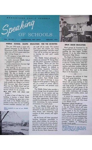 Moorestown NJ Schools Newsletter Feb 1970 Budget Election Data Burlington Co.