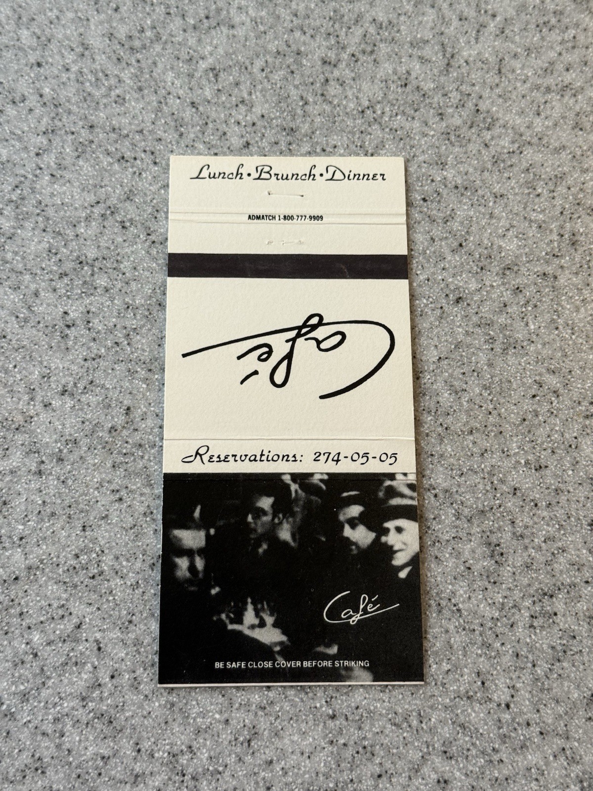 Cafe Tabac New York City Brooklyn New York Matchbook Cover 590