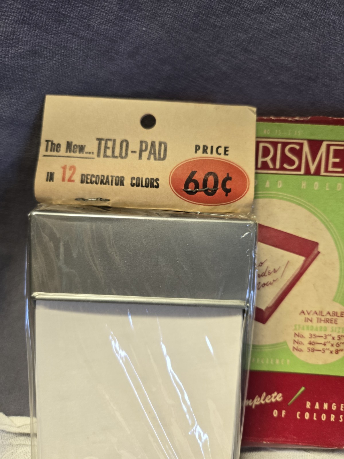1960s Vintage MorrisMem Telephone Blank Paper Pad With Memo Pad Holder USA Made
