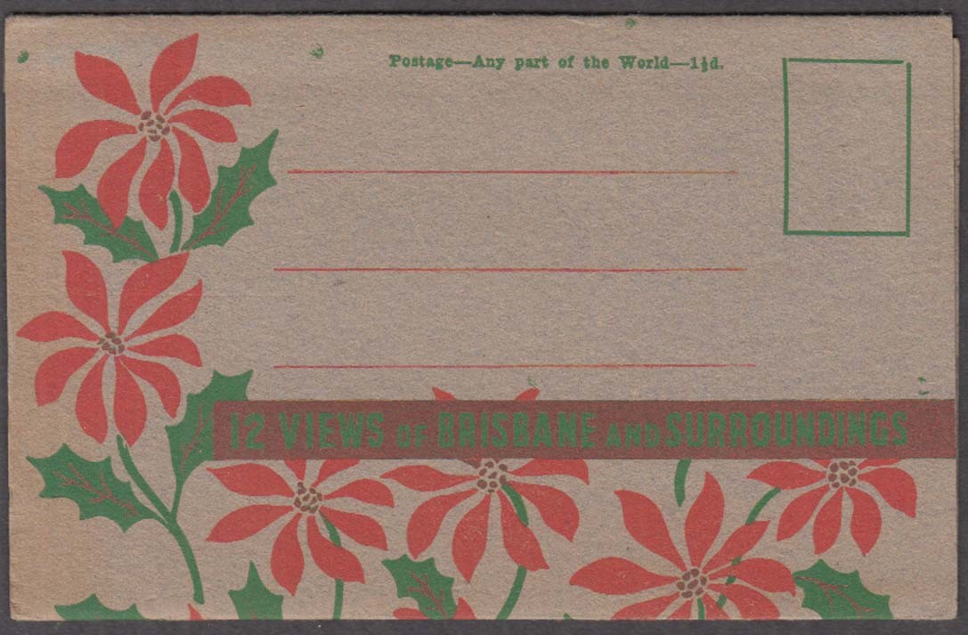 12 Views of Brisbane Australia & Surroundings mailer ca 1930s