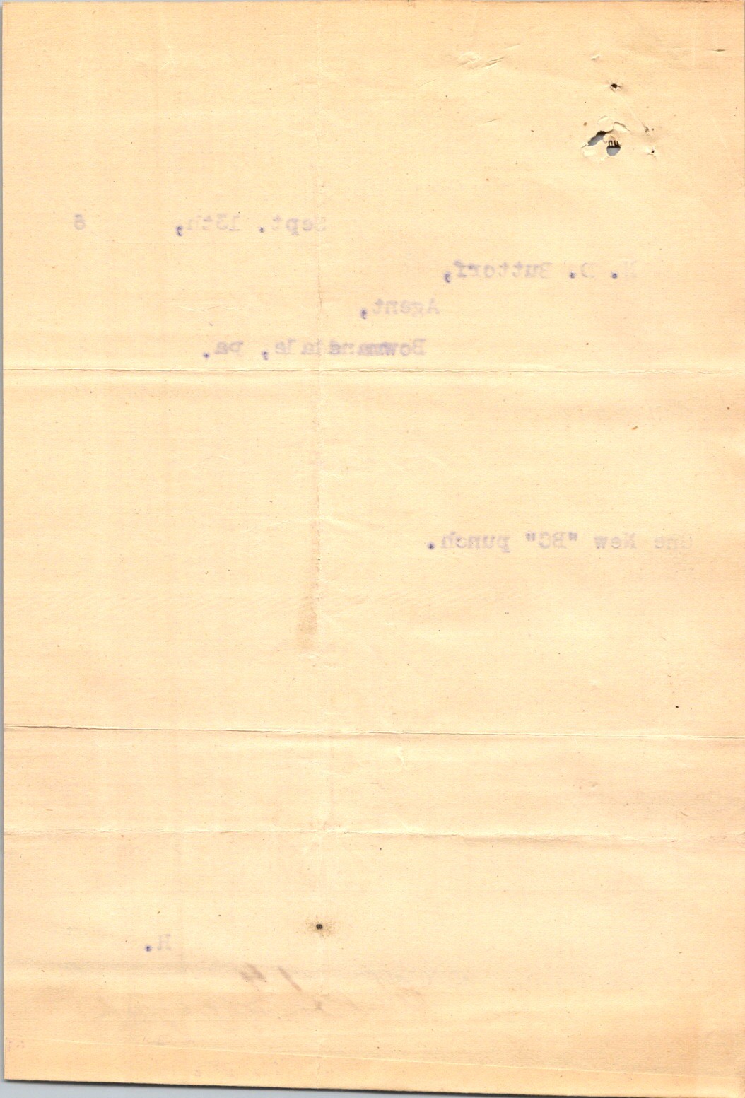 1916 Reading Railway Co Supply Receipt Form S-1 Railroadiana PA Ephemera