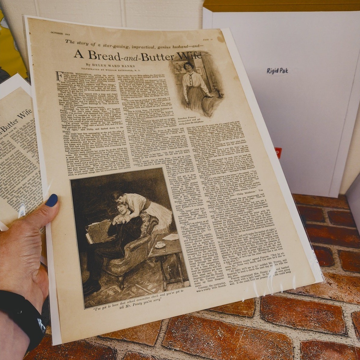 1918 A Bread-and-Butter Wife Original Vtg PRINT ARTICLE by Helen Ward Banks