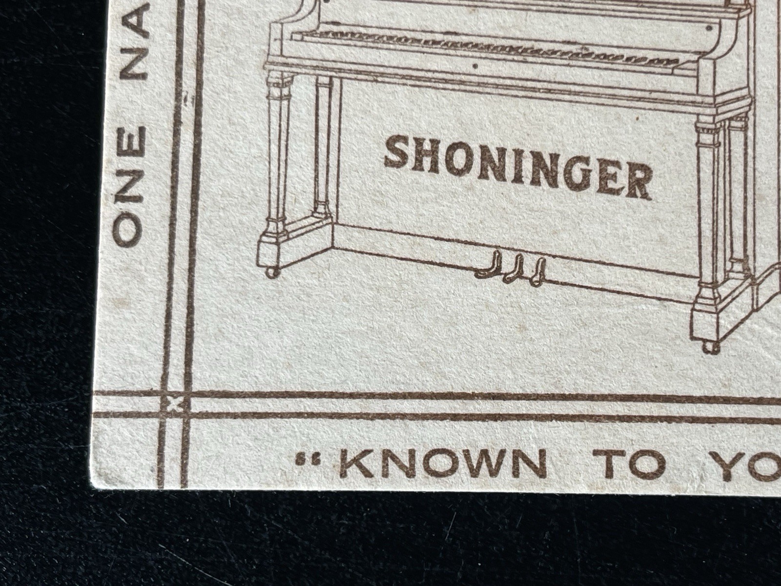 Vintage Shoninger Pianos Grinnell Bros Detroit Michigan Victorian Trade Card