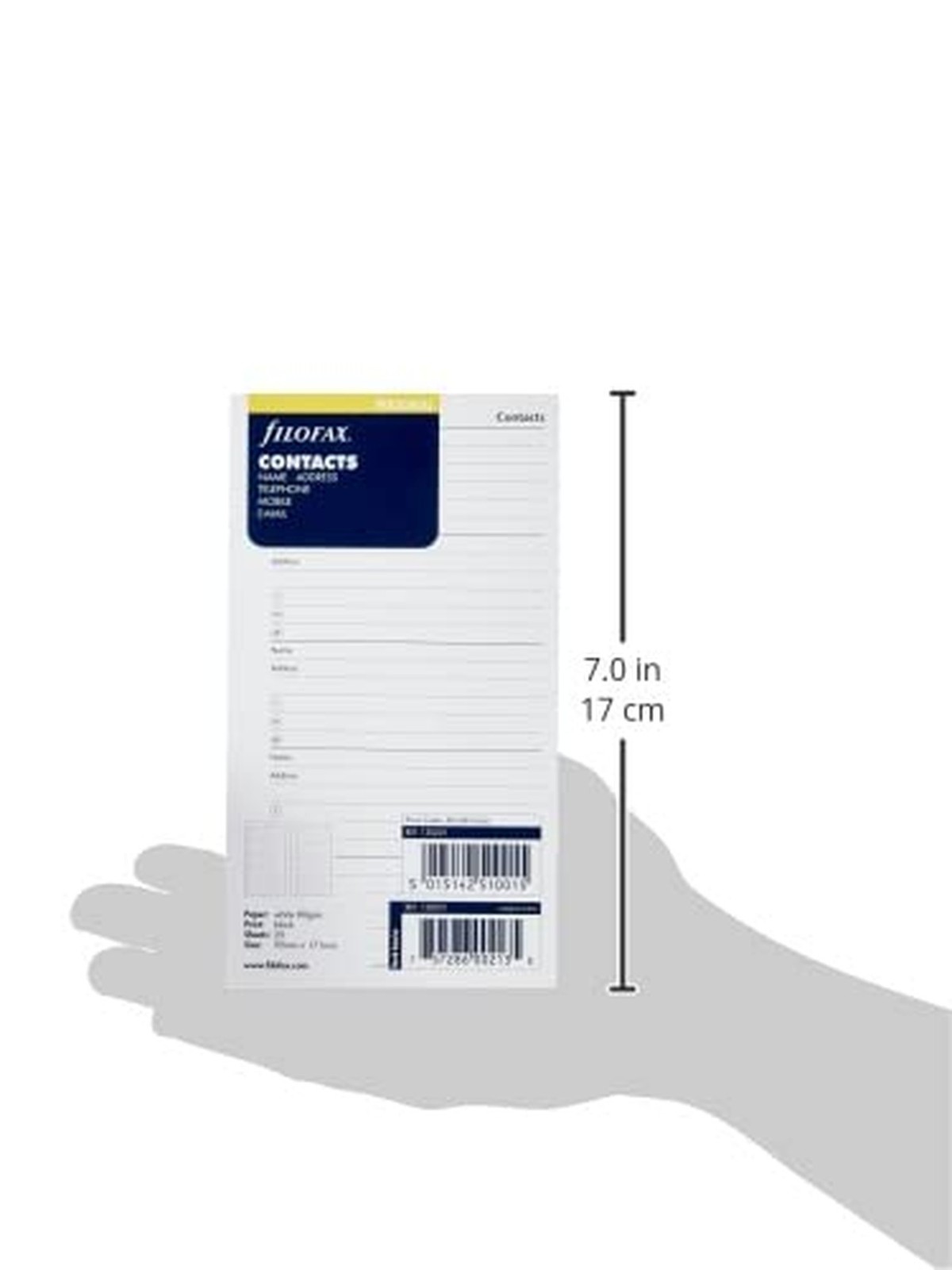FILOFAX Name/Address/Telephone Refill for Personal & Personal Compact Size, 2…