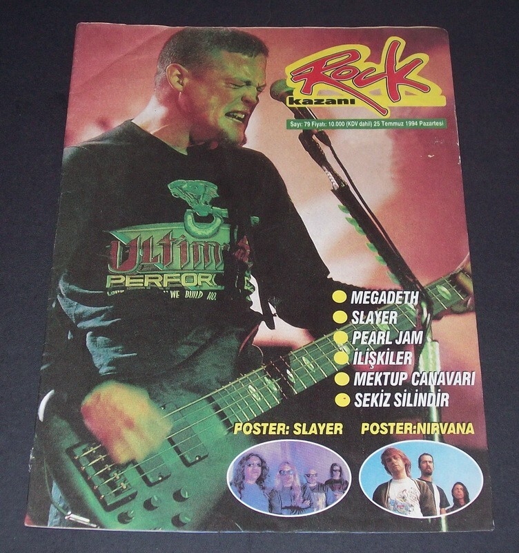 JASON NEWSTED-NIRVANA Cvr KURT COBAIN-METALLICA-SLAYER-MEGADETH-PEARL JAM 34078