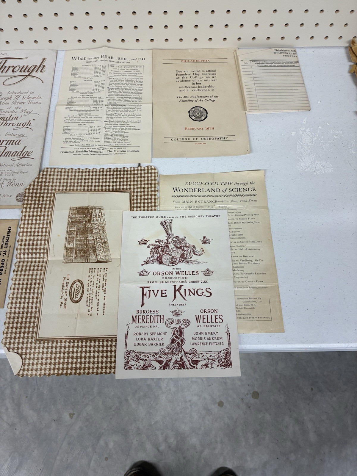 Vintage Theater Programs From 1939 Philadelphia