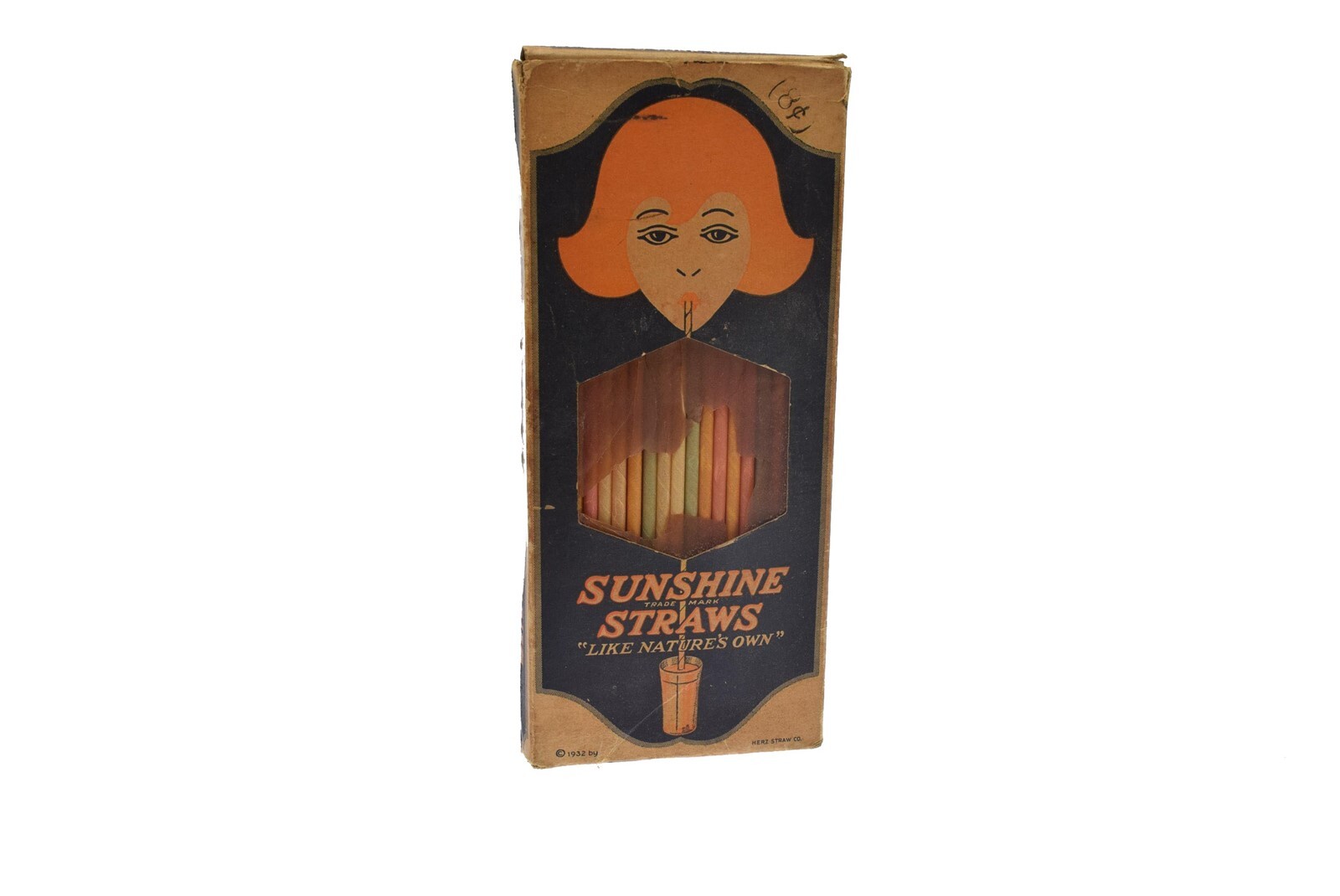 Sunshine Straws Drinking Straws 1932 Multicolor NEW Herz Straw Co – NOS