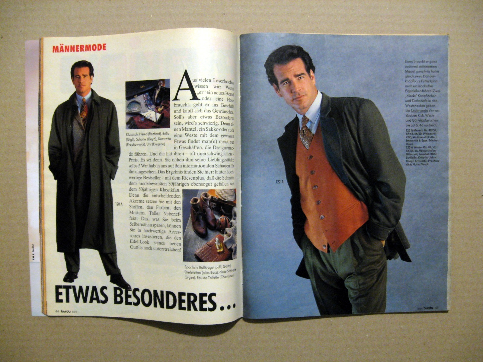 Burda Moden Magazine 1994 Germany fashion style patterns