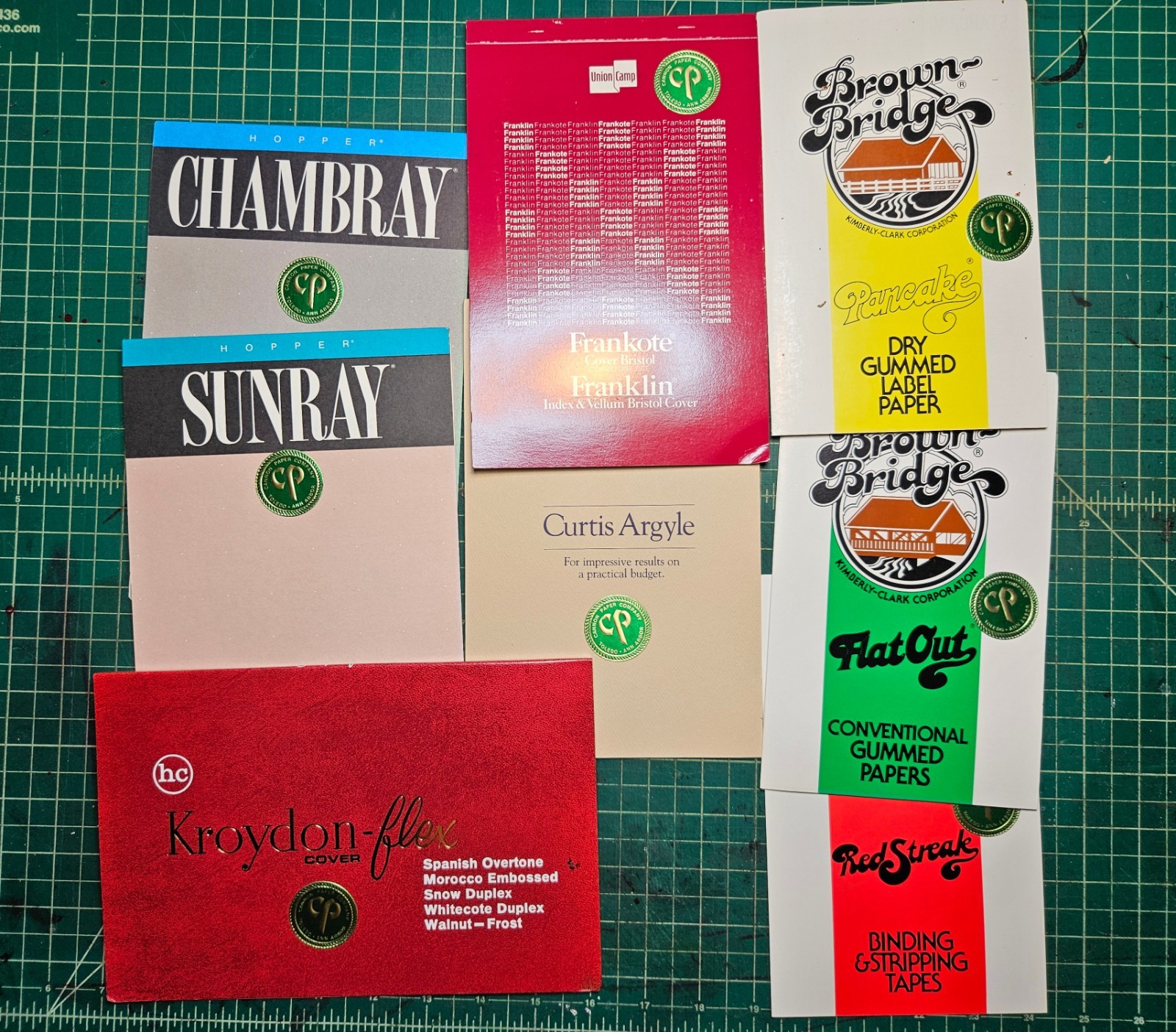 Paper Swatches 80s 1980s Sample Books Printing Swatch Lot For Letterpress Offset