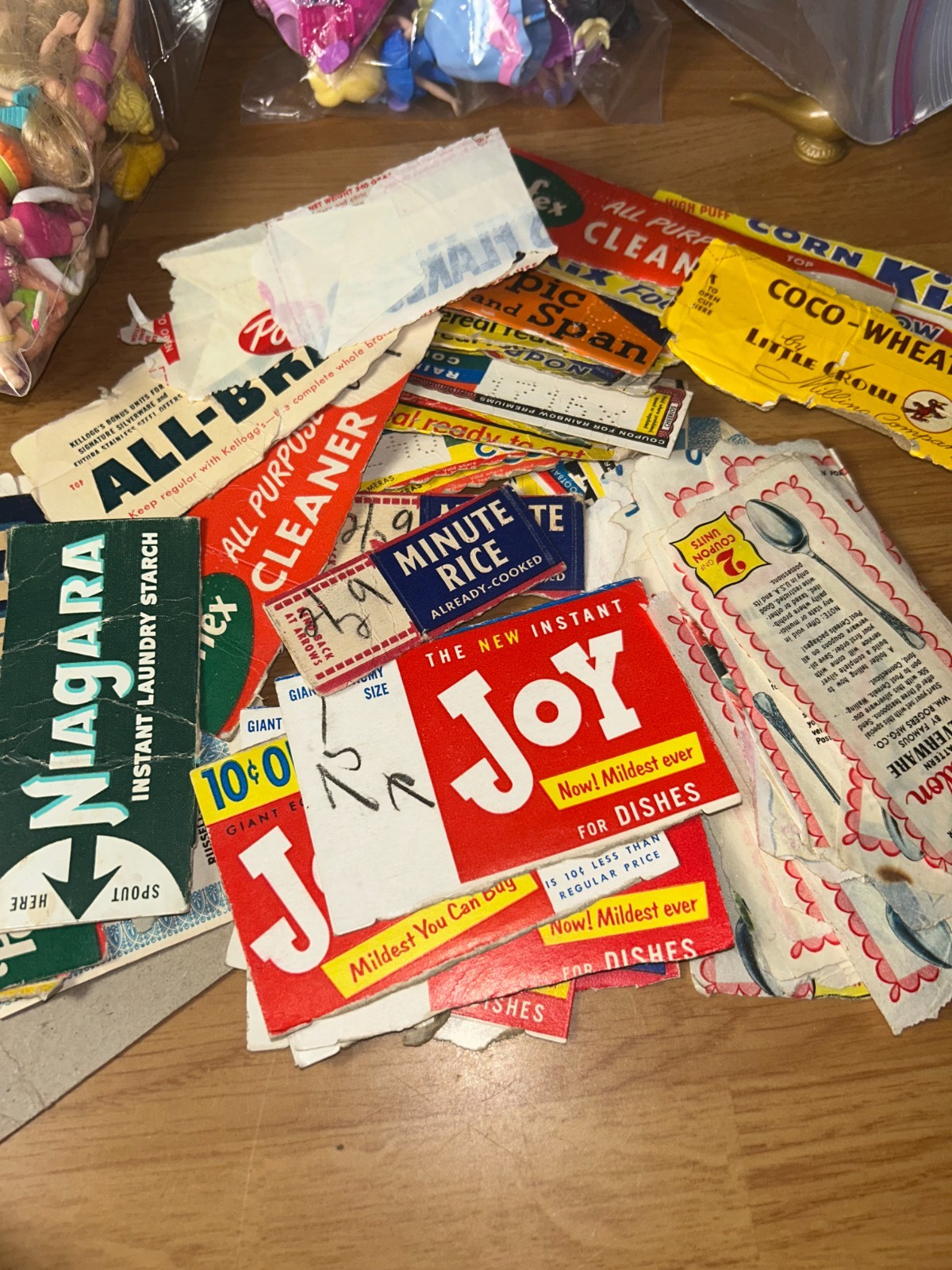 Vintage Grocery Labels, Box Tops, Cereal labels lot