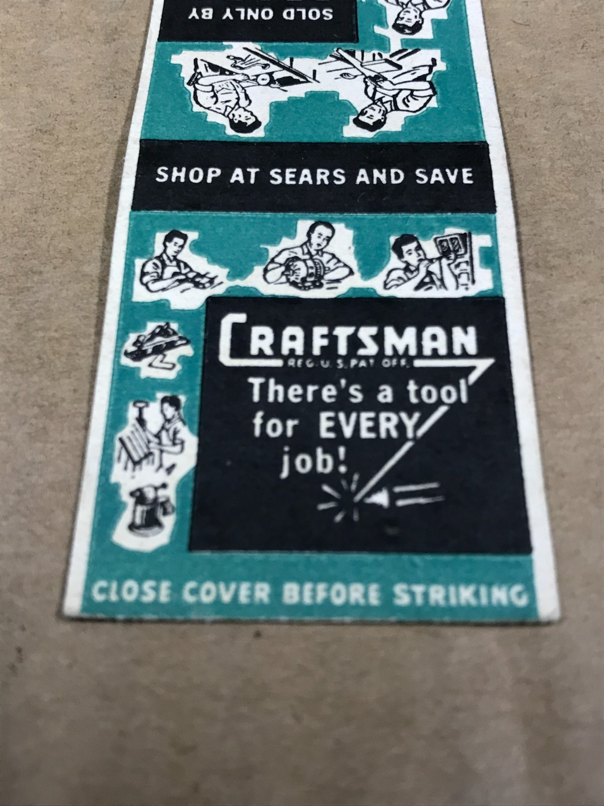Vintage Sears/Craftsman Tools – Matchcover, Matchbook