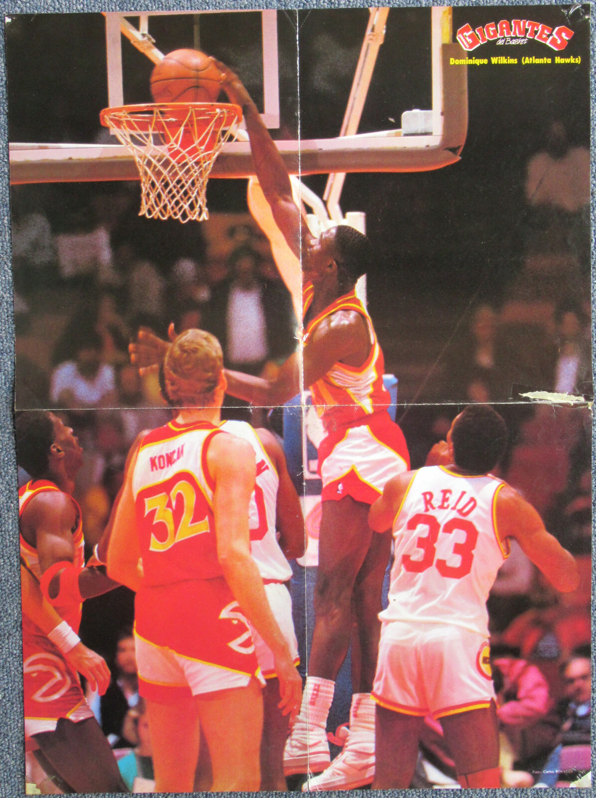 SPAIN Poster – DOMINIQUE WILKINS vs. RALPH SAMPSON – “Gigantes Basket” – POSTER