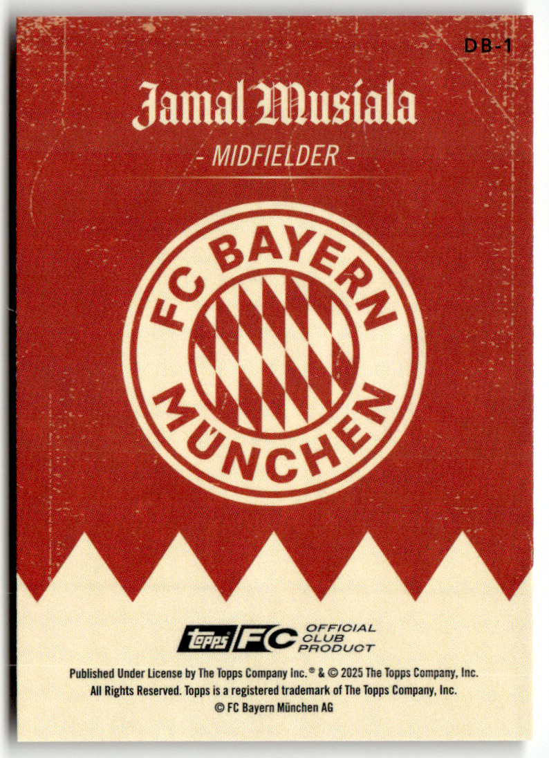 Topps FC Bayern Munich Team Set 2025 No. DB-1 Jamal Musiala
