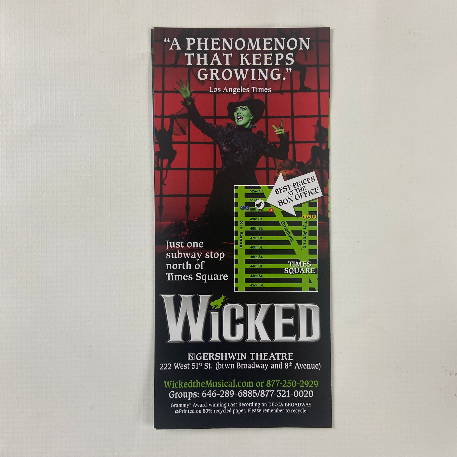 Wicked Witches of Oz 2022 Ad Flyer Broadway NYC New York City Advertisement Ads