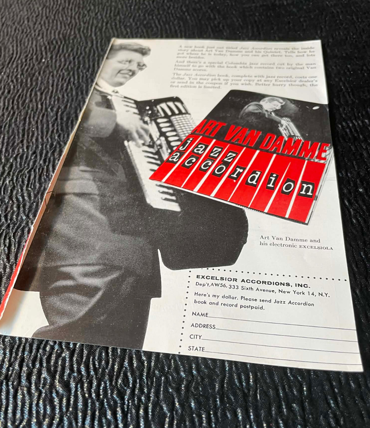 Art Van Damme Jazz Accordion Book Alfred Music Ads 1956 Accordion World