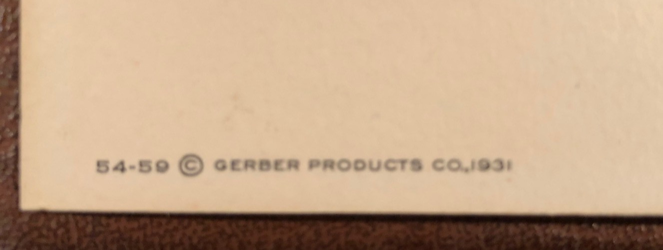 Vintage 1931 GERBER BABY 5×7 Lithograph, unframed