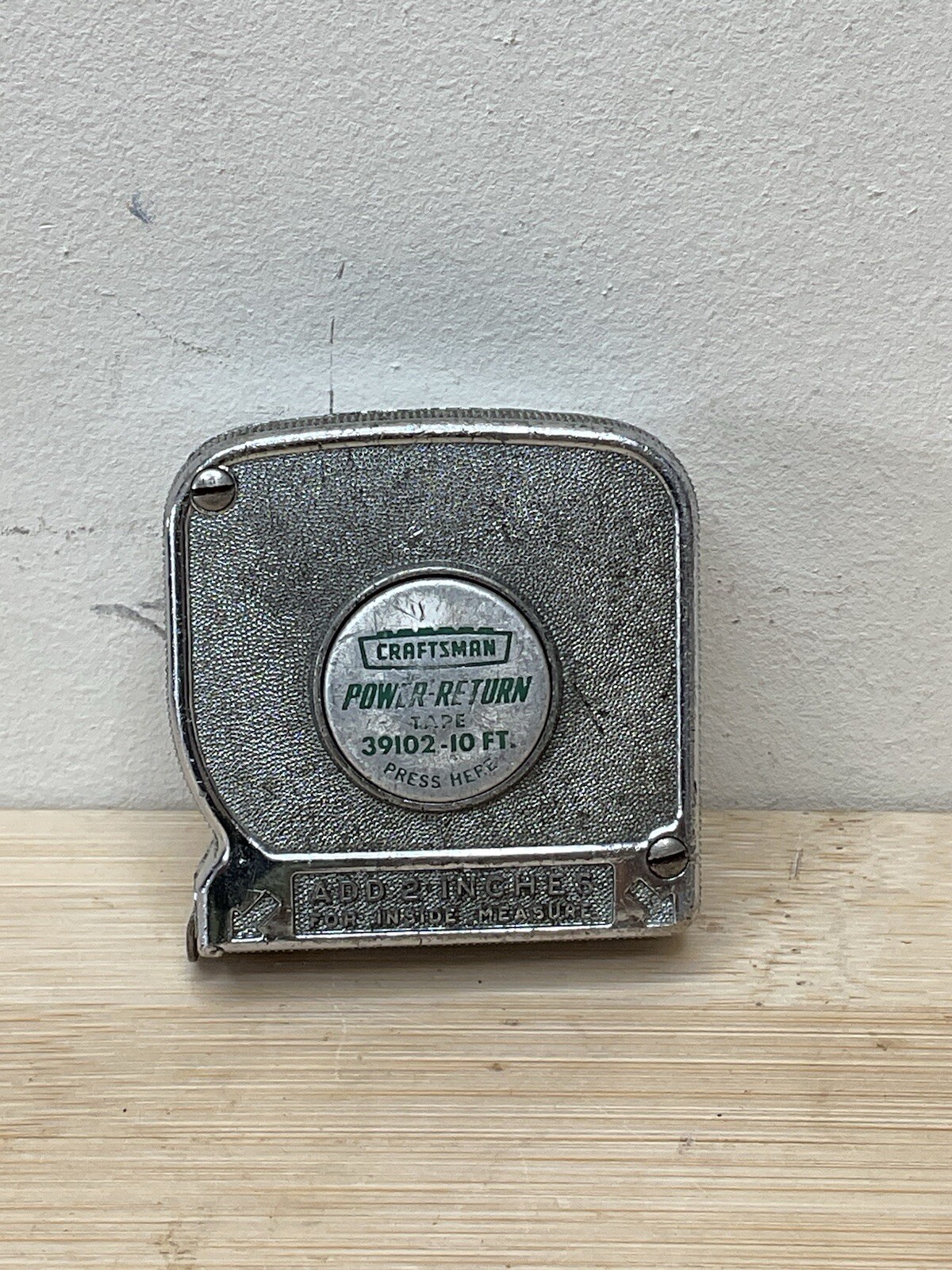 Vintage Craftsman 10 Ft Power Return Tape Measure #39102 Crown Logo USA MADE L2