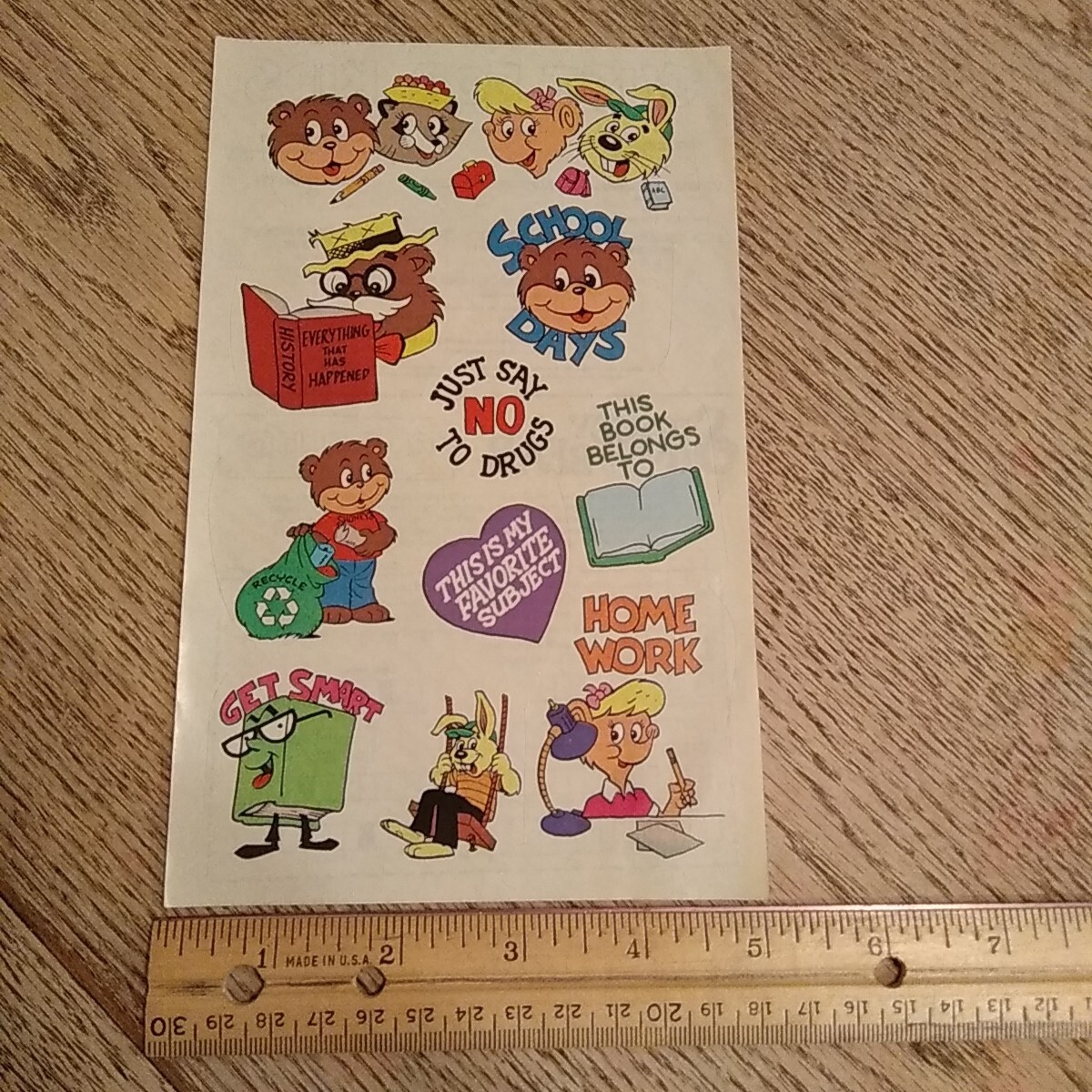 Vintage 1992 Stickers Shoney’s Bear Cub Club From Tennessee Set Of 4 Sheets