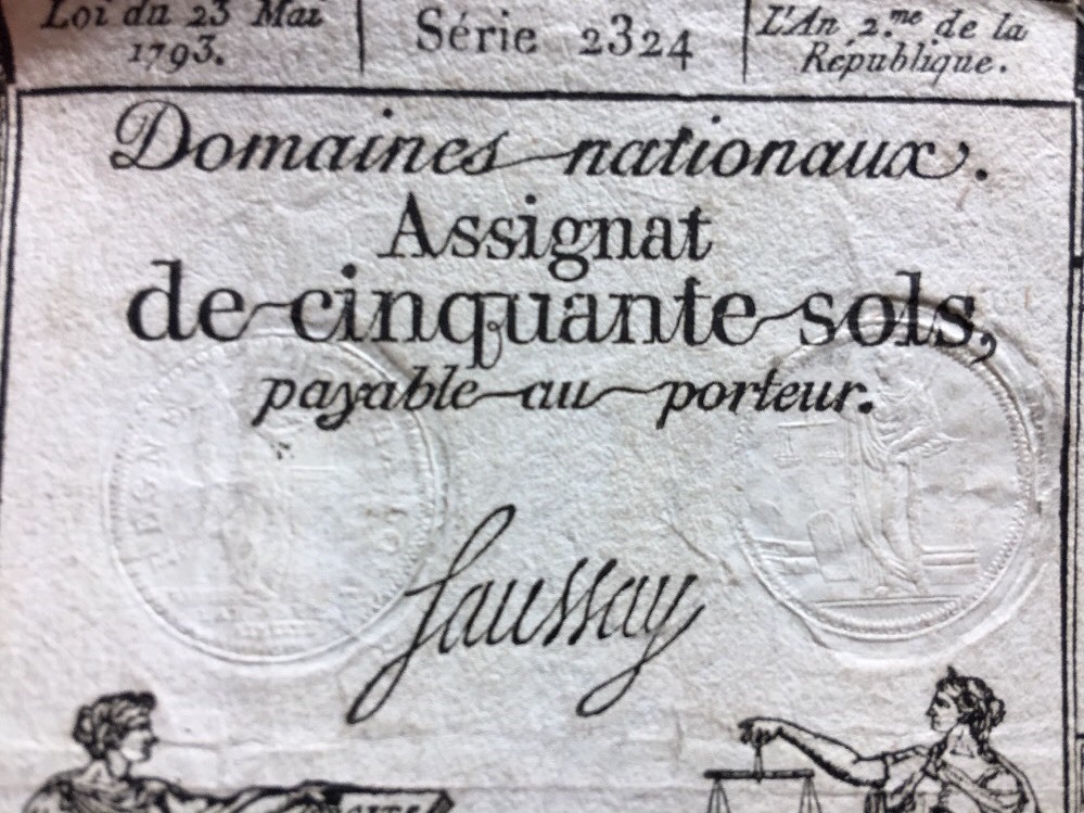 FRENCH REVOLUTION MONEY 1793