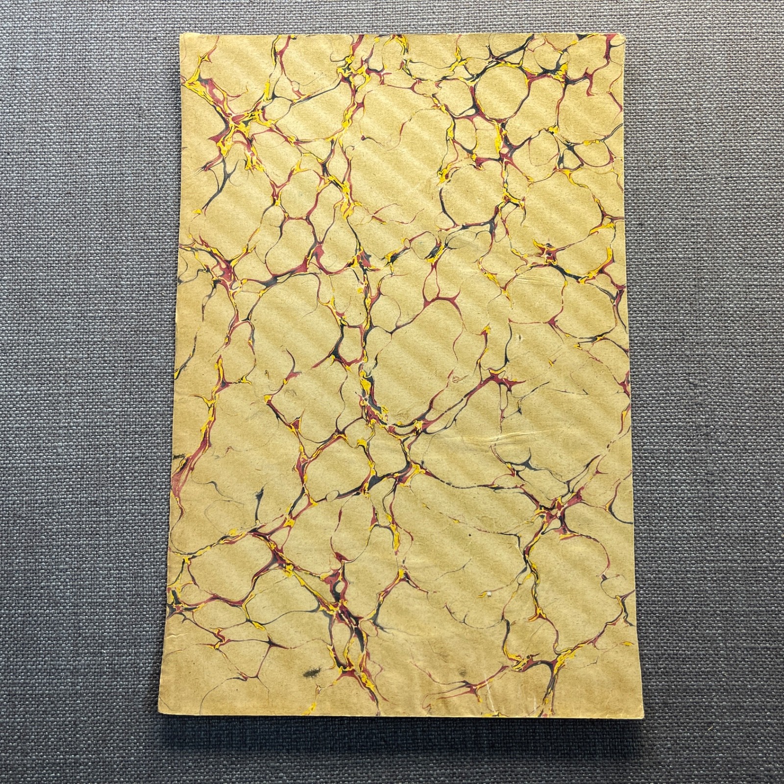 Antique Marbled End Papers Bookbinding Brown Red Yellow Blue Black Lot of 10