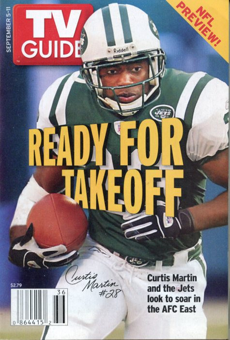 Rare NFL New York Jets Curtis Martin 2004 Regional TV Guide M1103