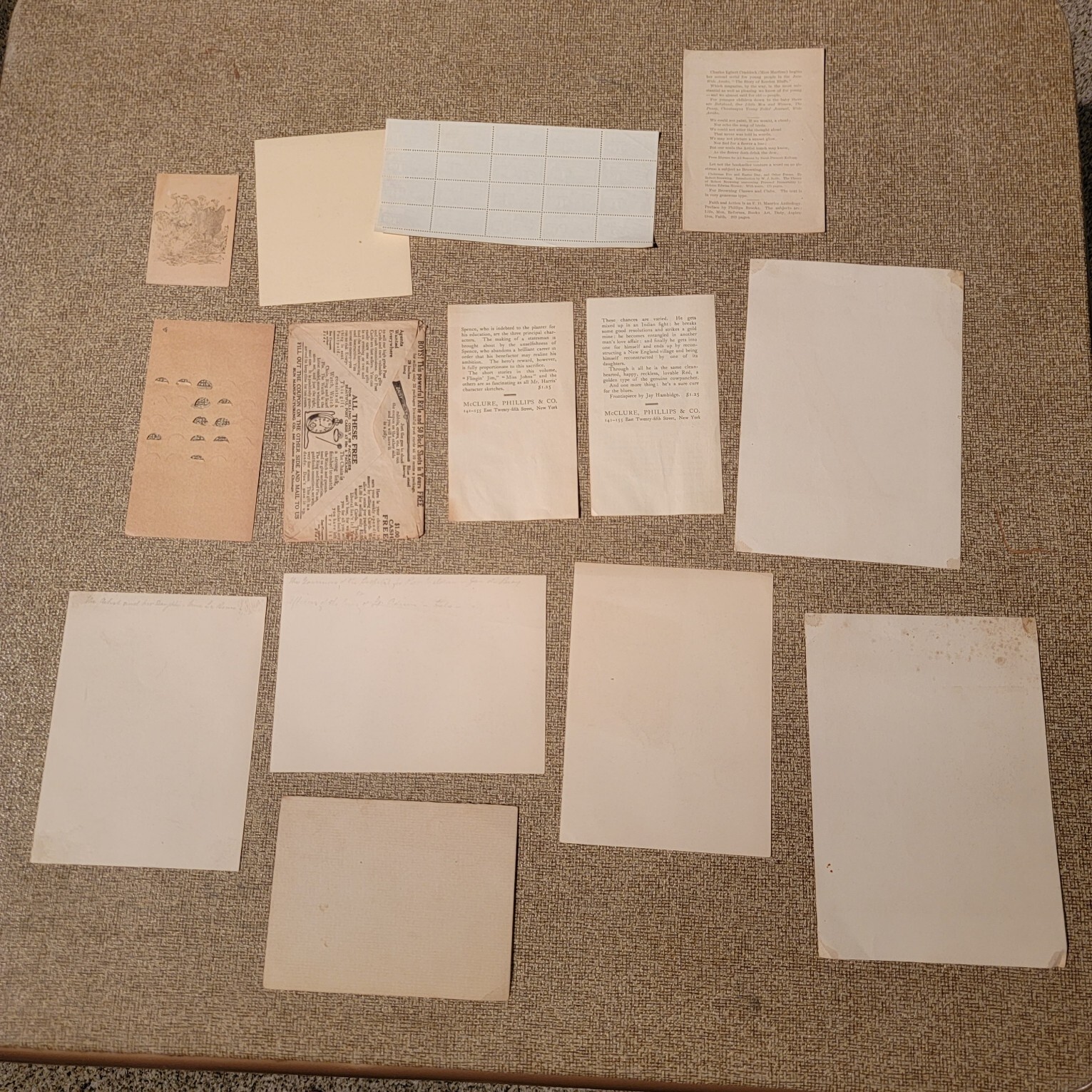 MISCELLANEOUS PAPER & CABINET PHOTOS SME9
