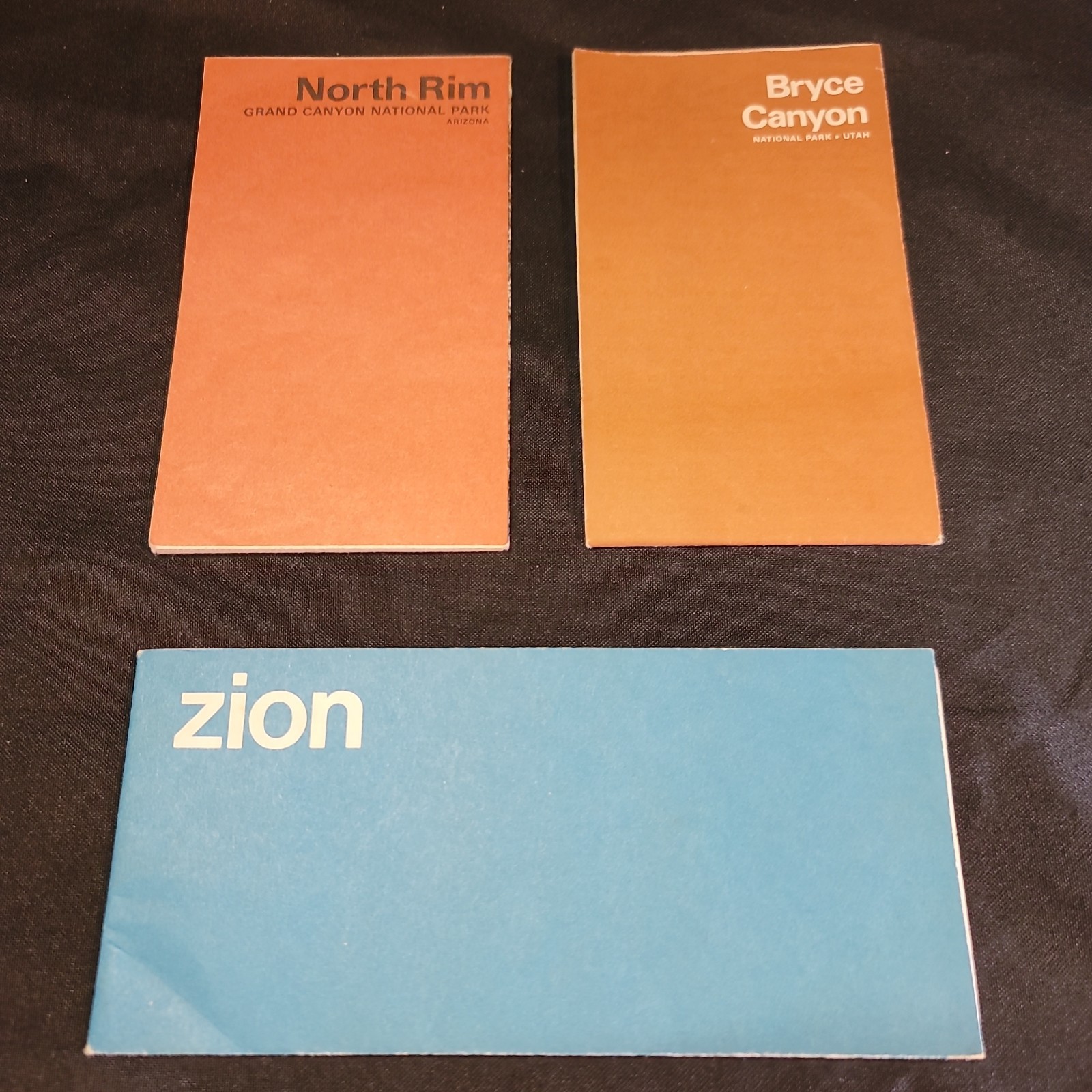 Vintage c1974 Zion, Bryce Canyon, North Rim Grand Canyon Detail Maps Lot Of 3