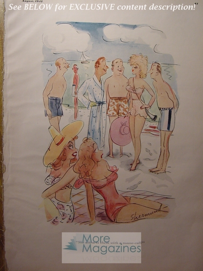 HUGE lot of cartoons from Esquire magazine 1942! WWII Era
