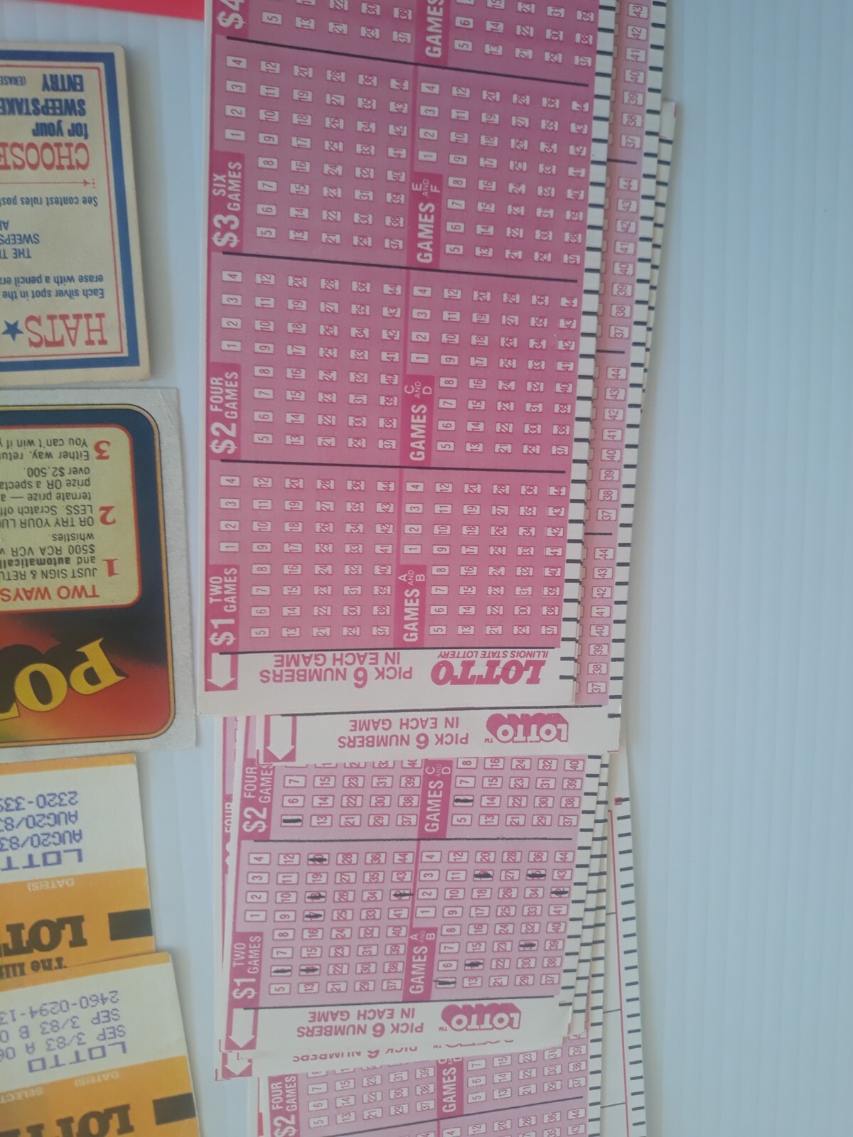 illinois Lottery Tickets 1980s