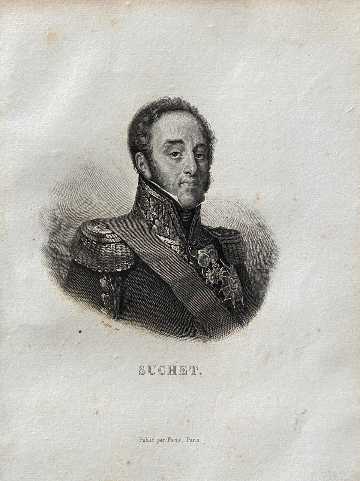 Napoleon History Engraving 1830 “Sucher” By Pollet