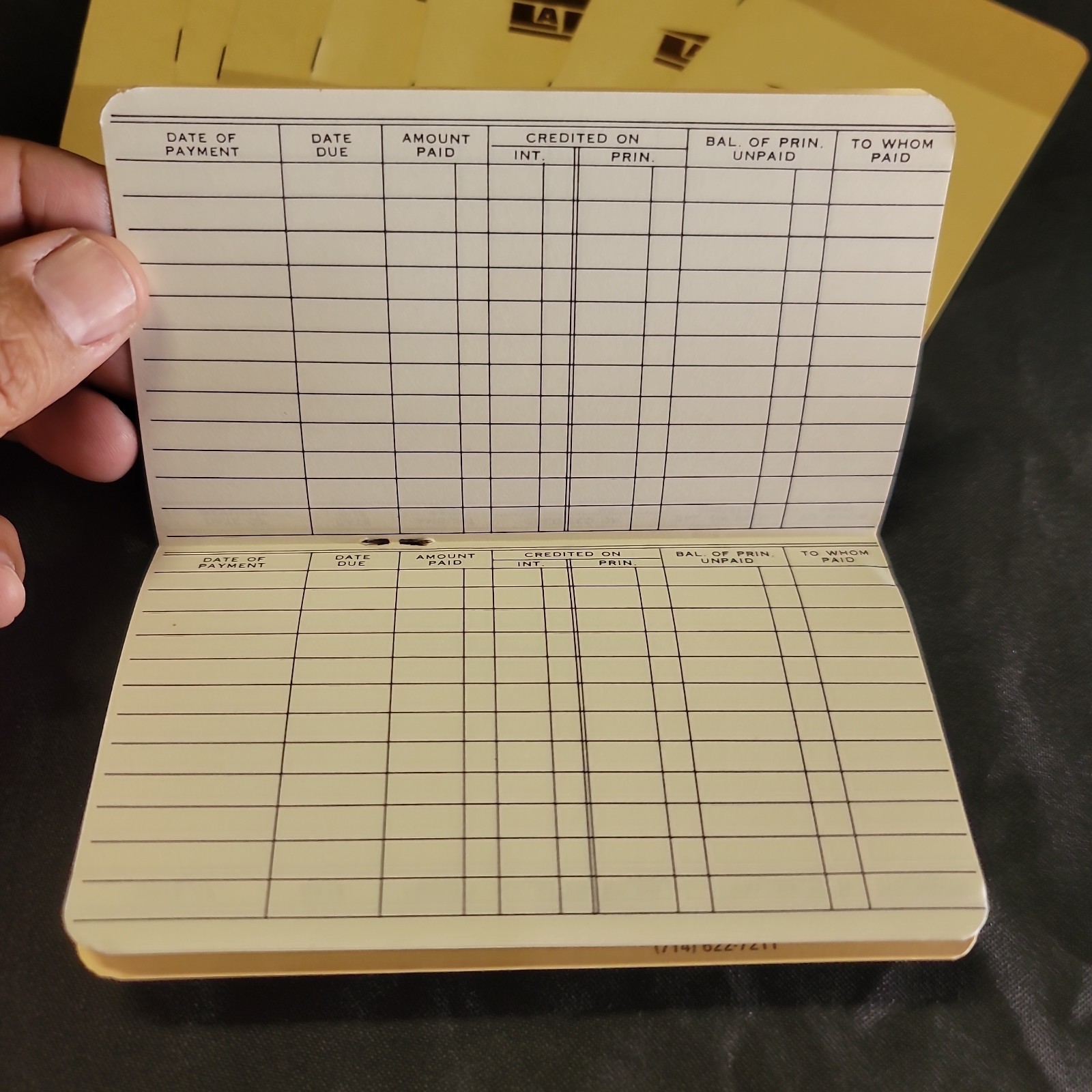 Vintage c1980s Los Angeles Land Title Company Payment Register Unused VTG