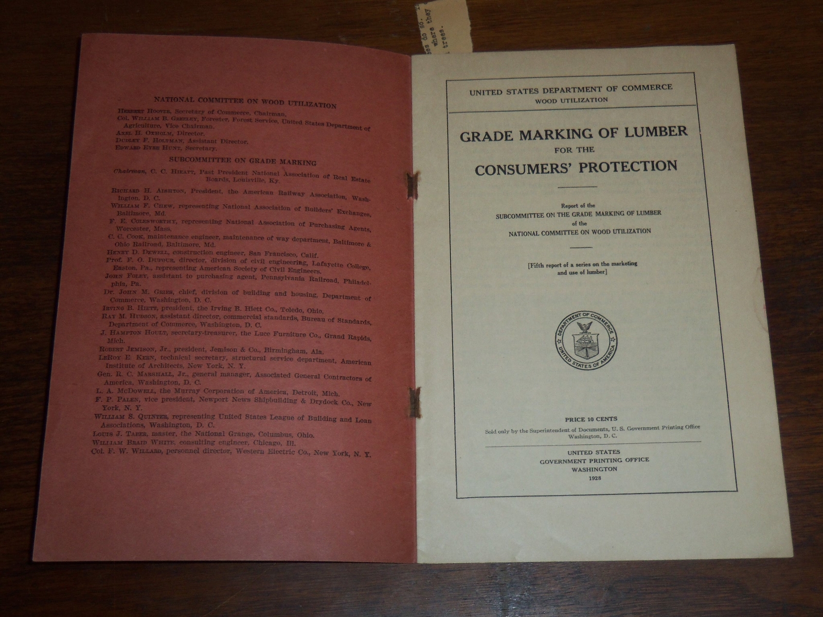 1928-1935 LUMBER BULLETINS LOT OF 2 ISSUES – GRADE MARKING – IMPROVEMENT- K 1093