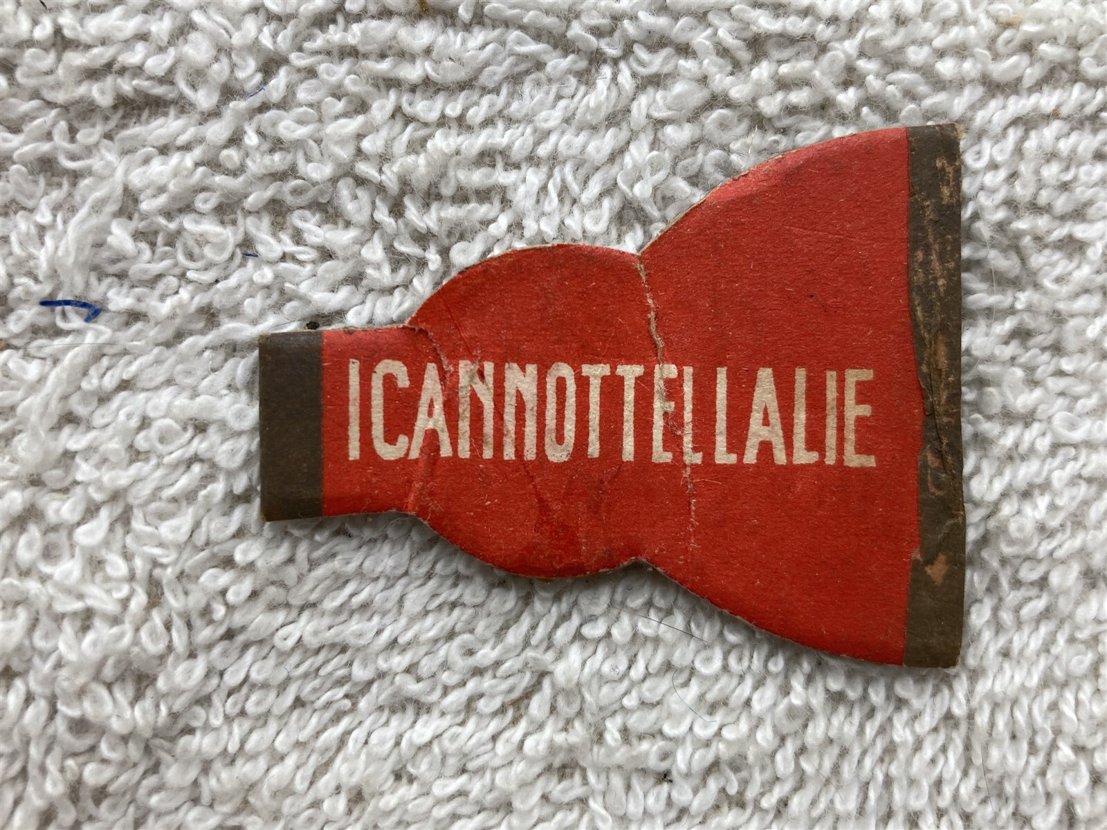 1920s 1930s I Cannot Tell A Lie Ticket Stub Party Favor Unknown Game Tab Vtg