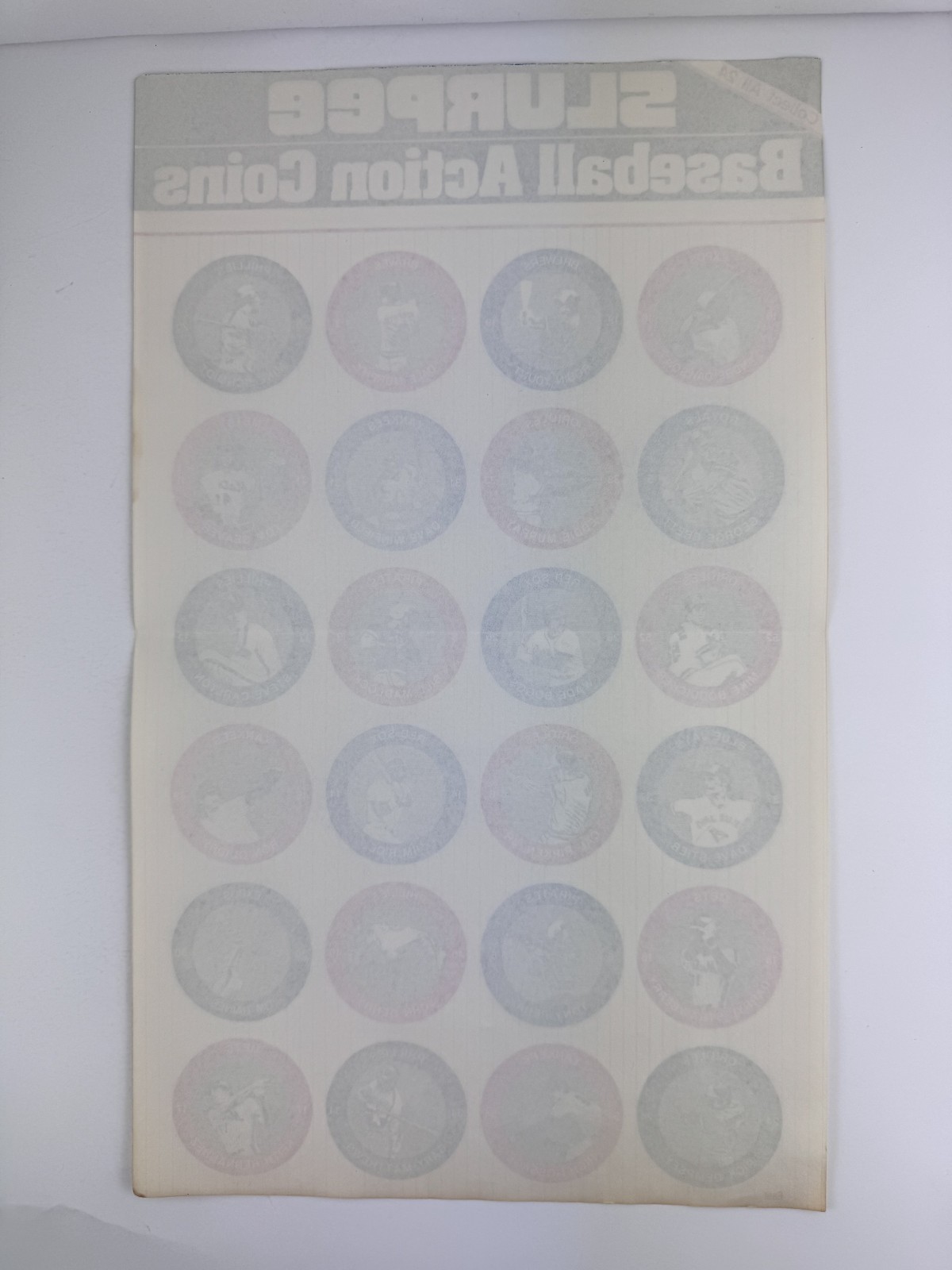 1984 Slurpee Baseball Action Coins Sheet – Tom Seaver, Cal Ripken Rich Gossage