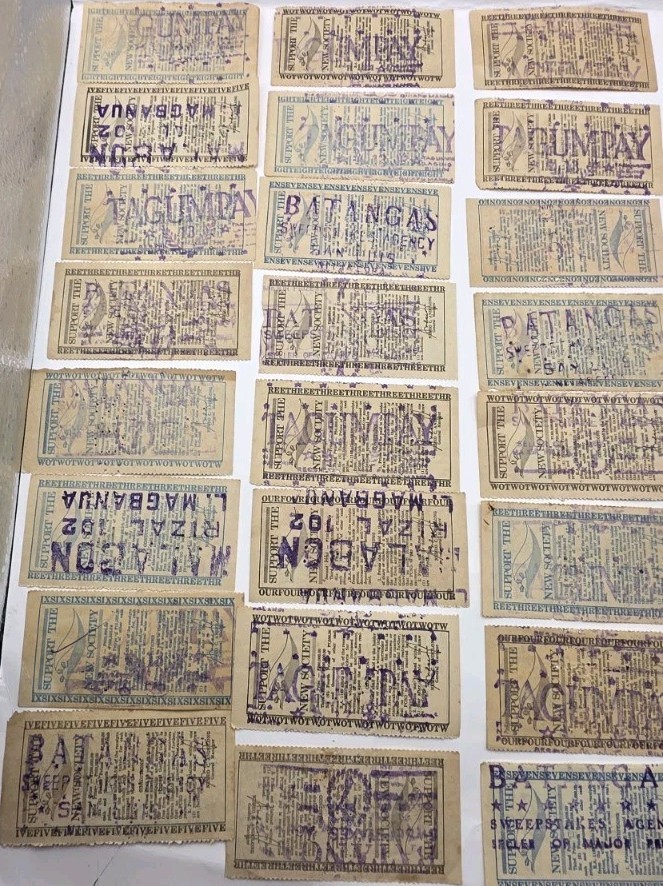 1970s Philippines Paper Collectible Vintage Sweepstakes.Lot Of 32.Used