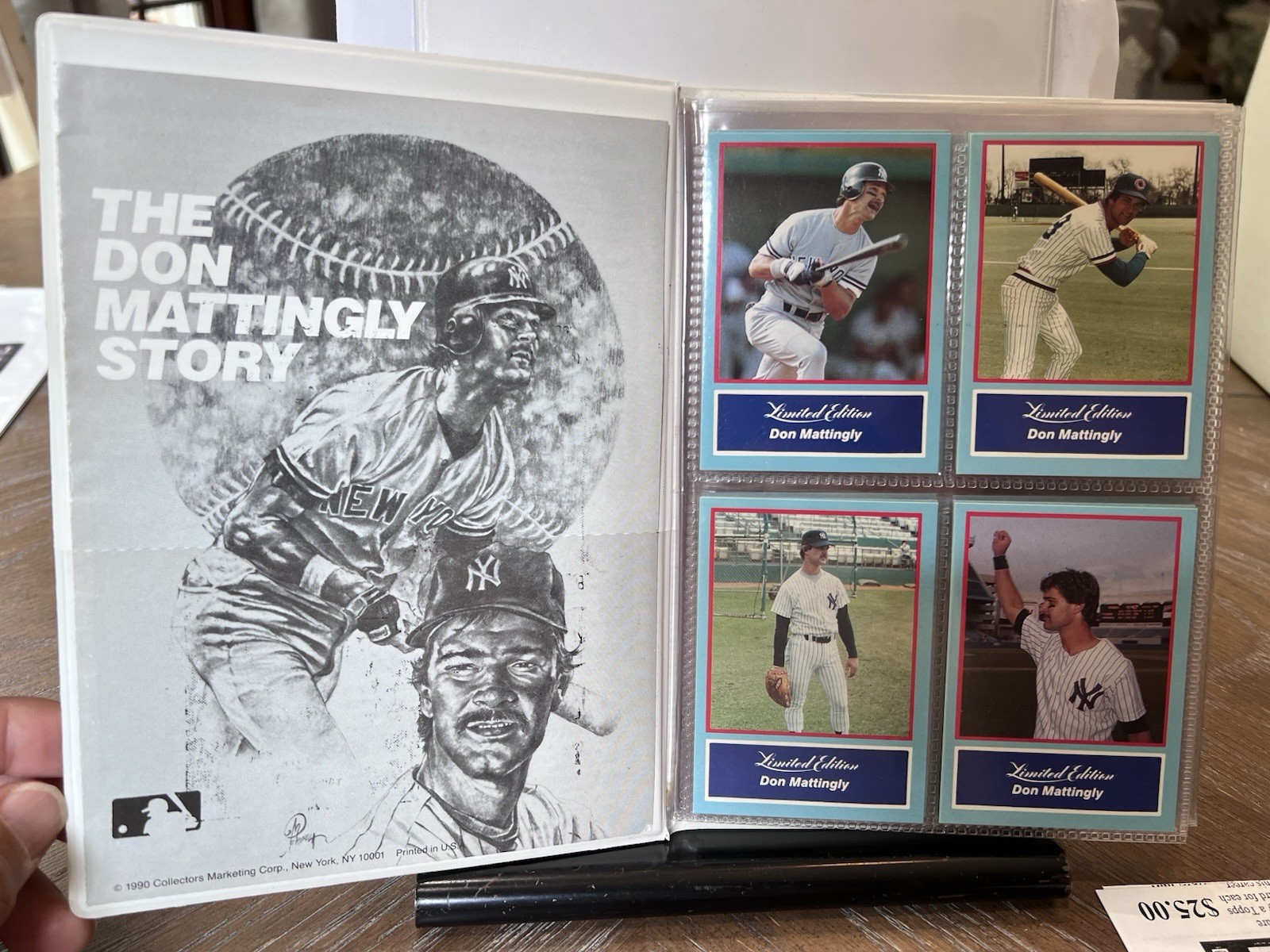 The Don Mattingly Story card album & Talking Baseball Card Set 1988