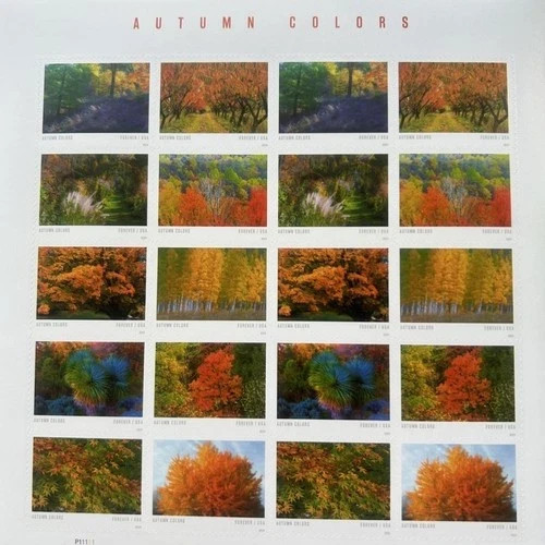 USPS 2024 Autumn Colors Forever Stamps Scott# 5929-5938 (MNH) – 100 pcs in total