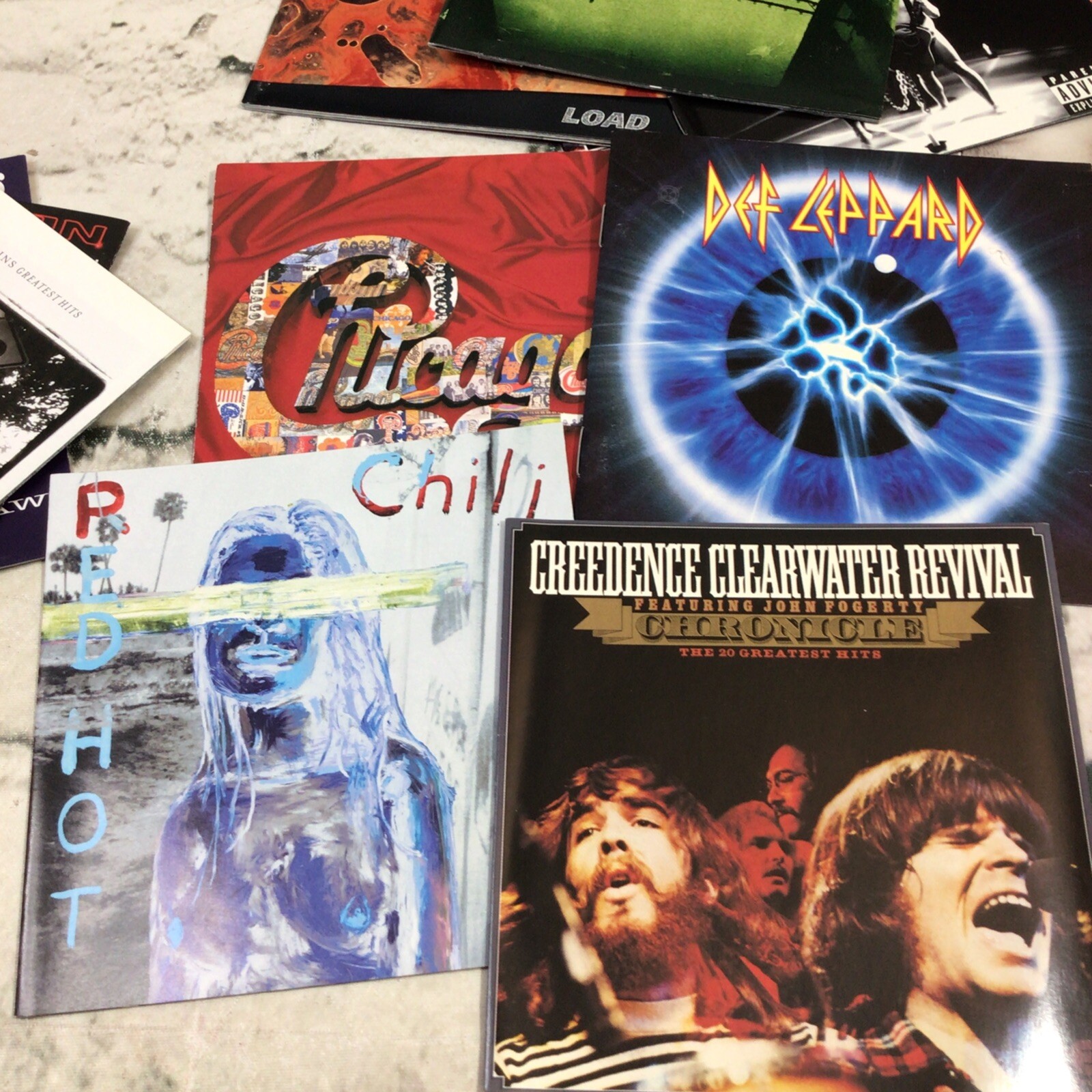 CD Cover Art Lot Of 18 Inserts Mixed Genres Rock Hip Hop Def Leopard Chicago