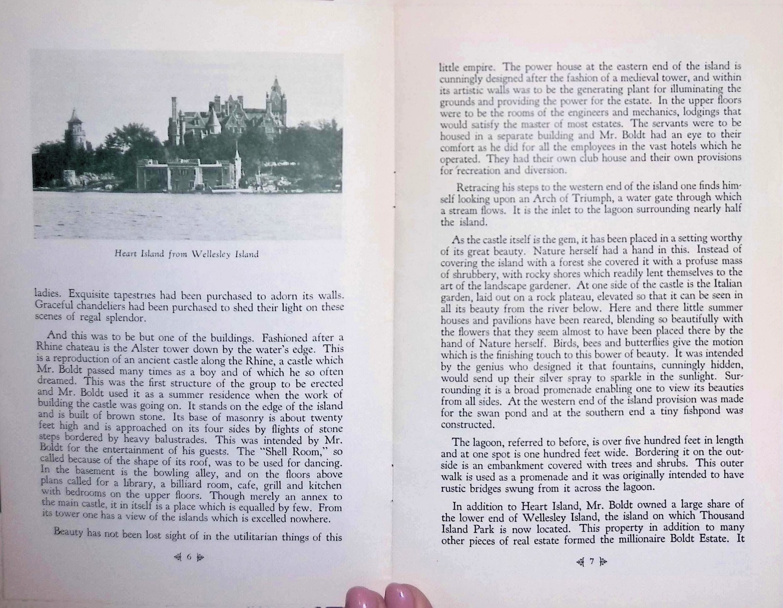Heart Island Castle Boldt Guide 10¢ 1940s NY Boldt Castle History Tour