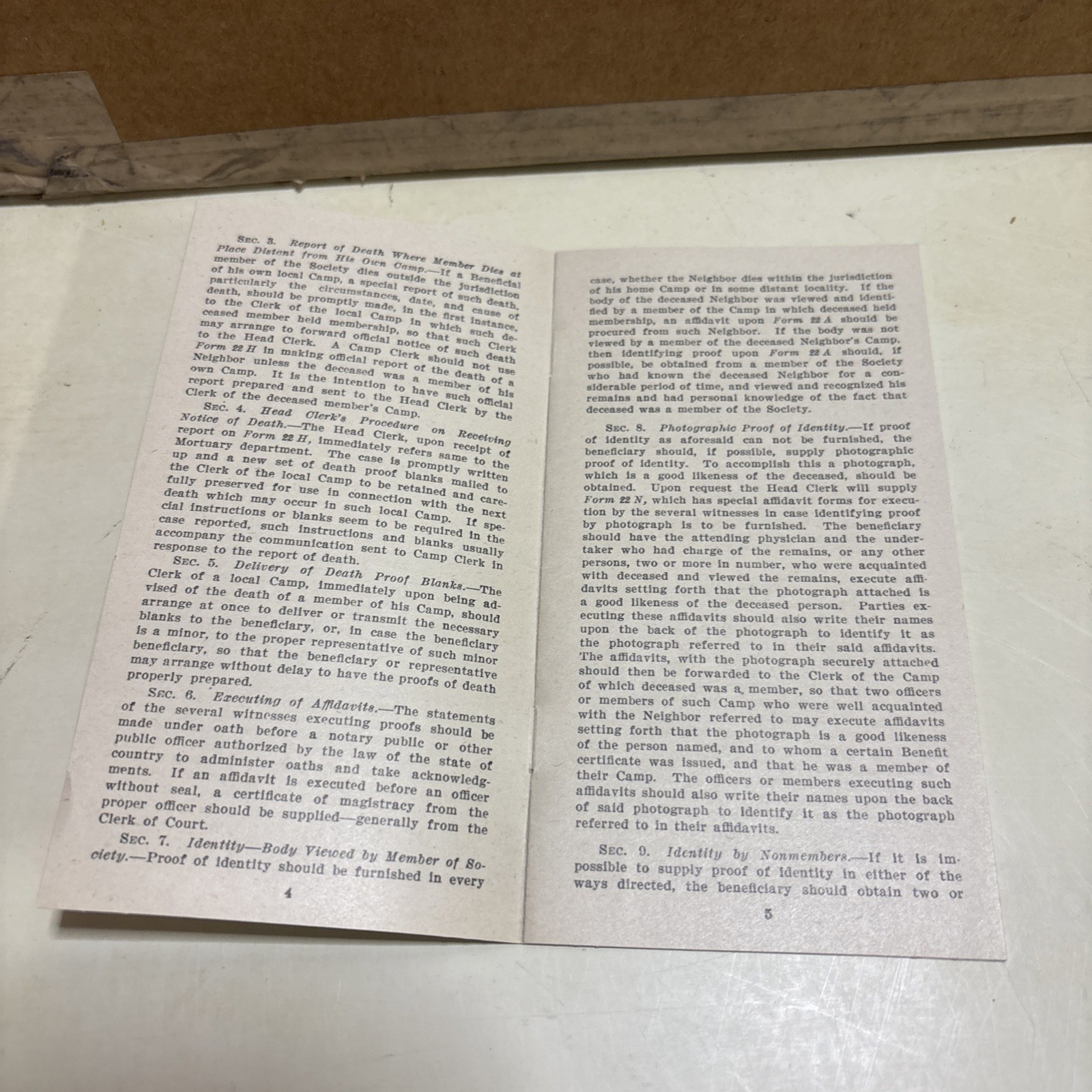 Lot of 6 Vintage Modern Woodmen of America Pamphlets Early 1900’s
