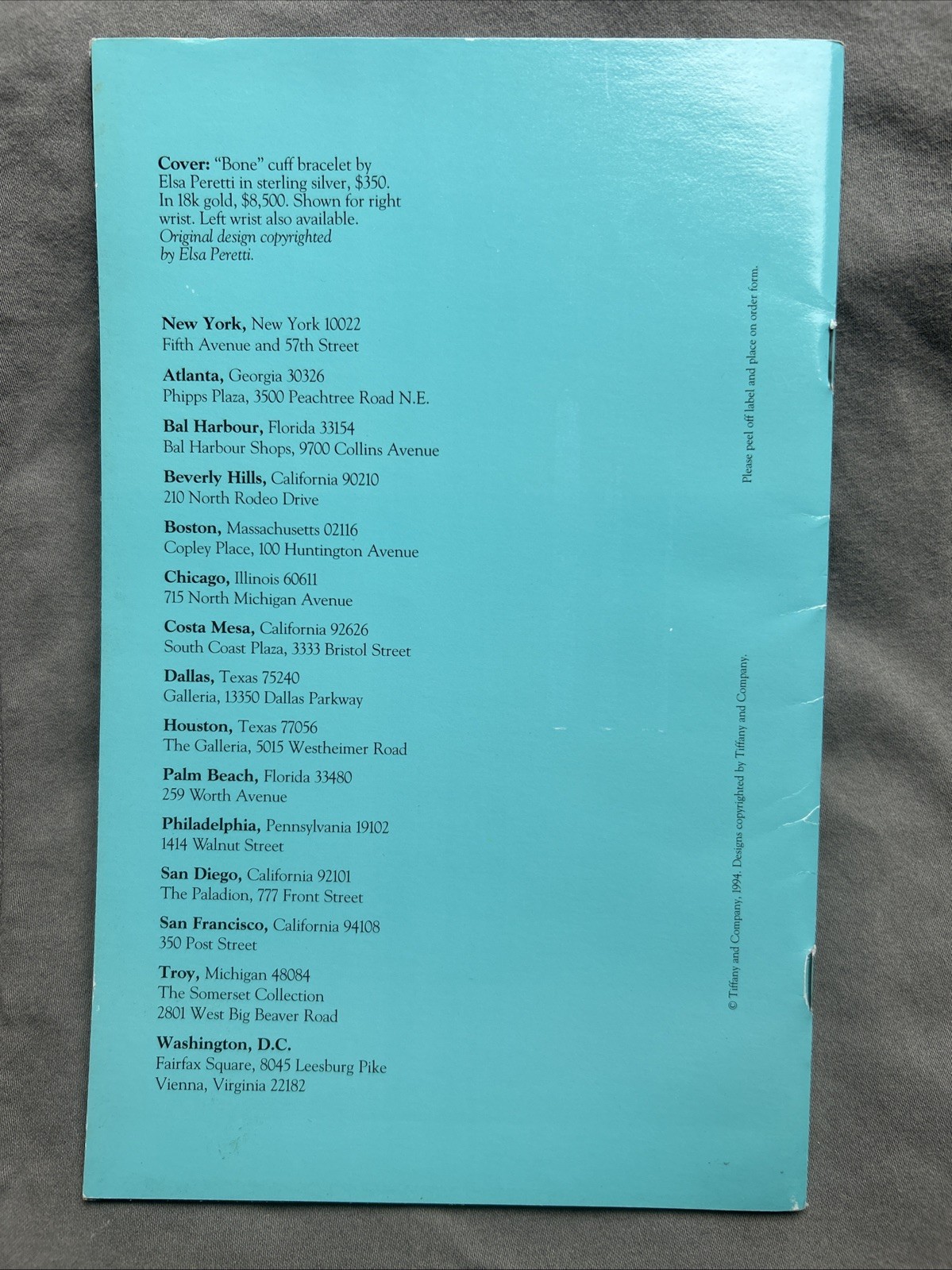 Vintage Tiffany & Co Summer Selections 1994 Catalog Advertisement