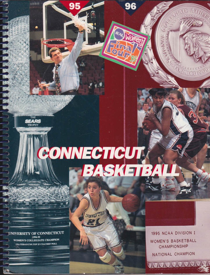 UCONN Women’s Basketball Media Guide 1995-1996 Rizzoti Sales Wolters Elliott &c