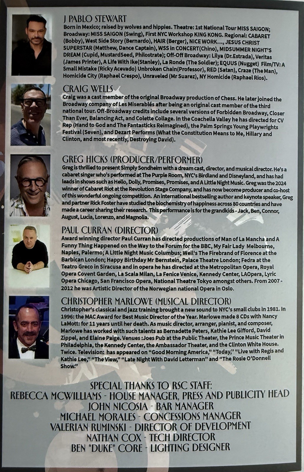 Simply Sondheim – Playbill Revolution Stage Palm Springs – 2026