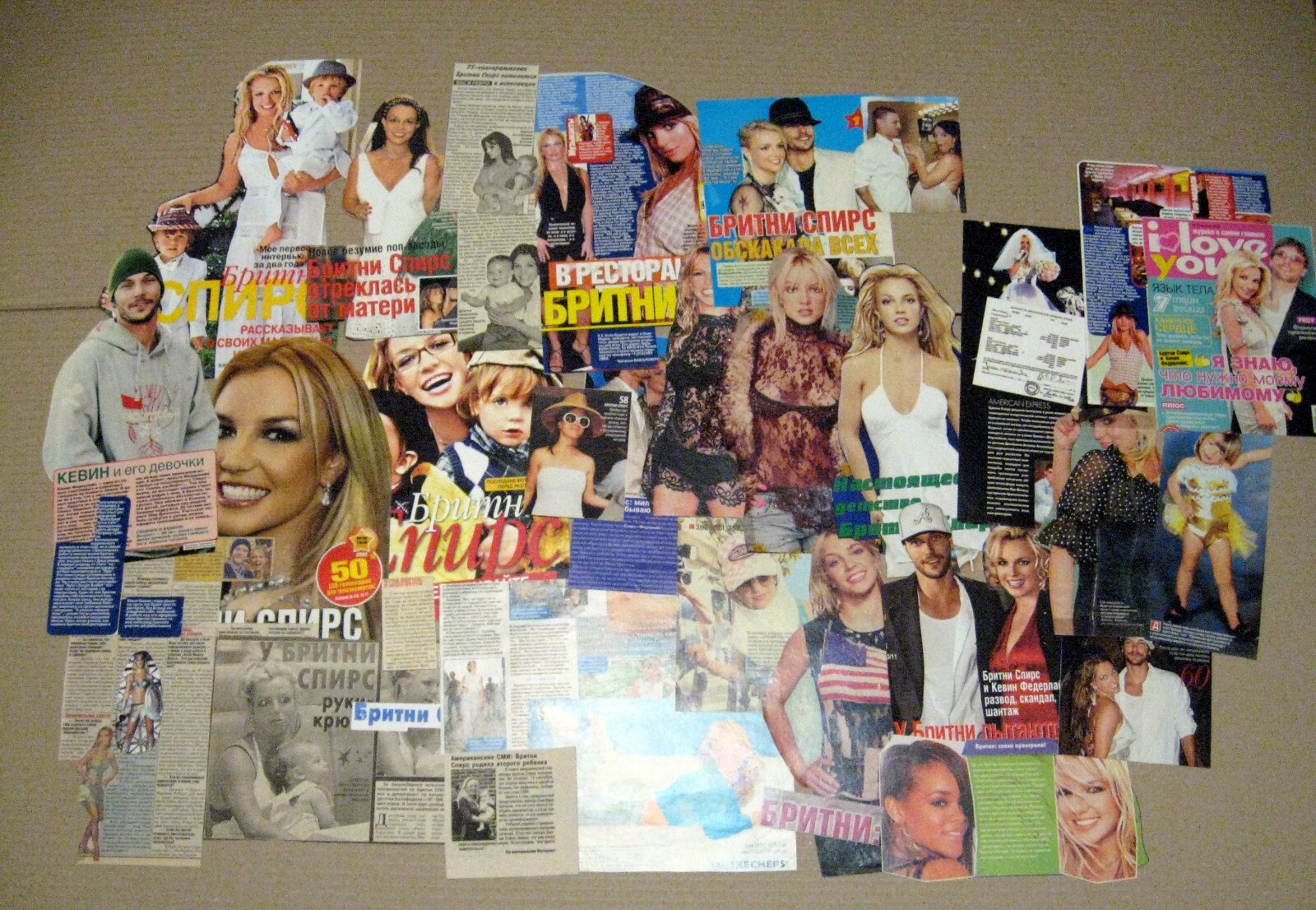 Britney Spears magazine cuttings articles clippings Ukraine Russia poster A2