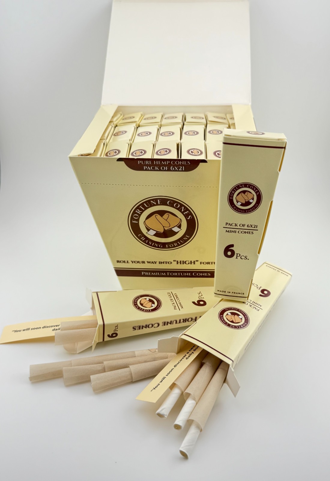FORTUNE CONES – PREMIUM 63 CONES PACK – PURE HEMP- MINI CONES 70/26MM