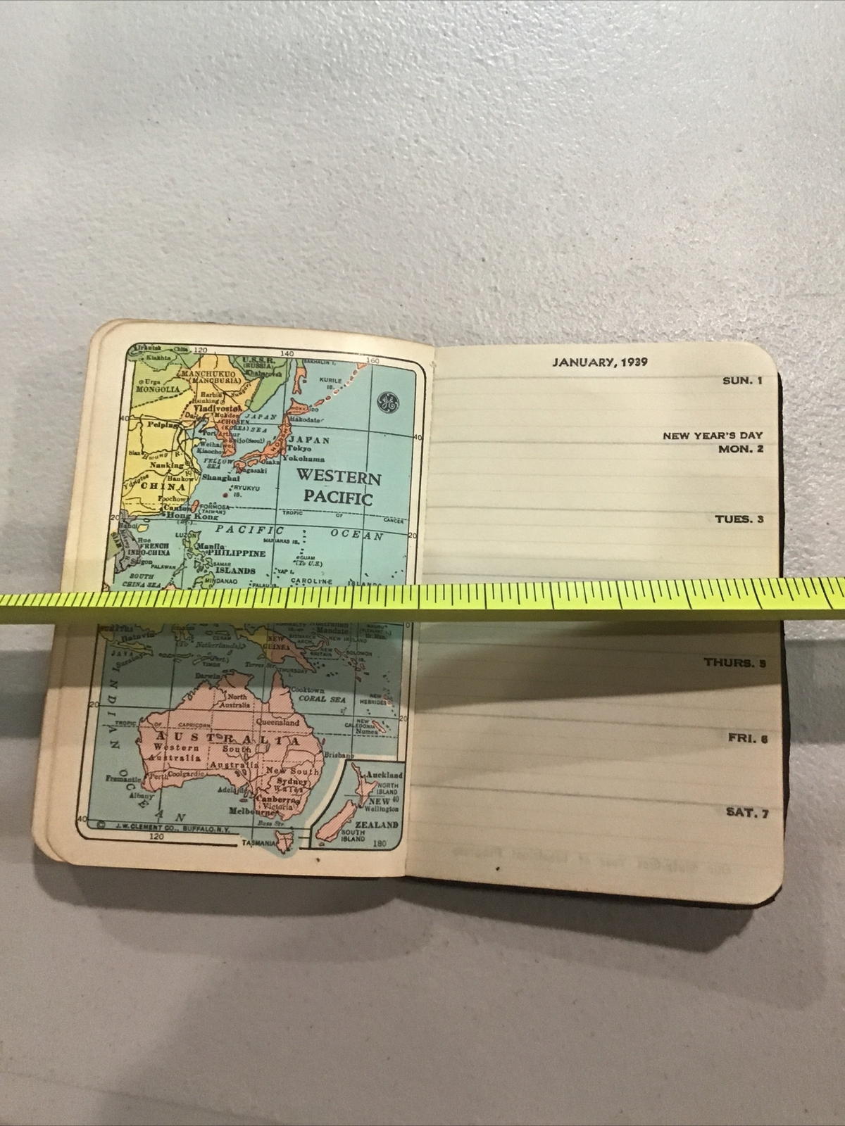 1939 GE General Electric Map, Calendar, Date Book Mini Guide Canton Ohio Co