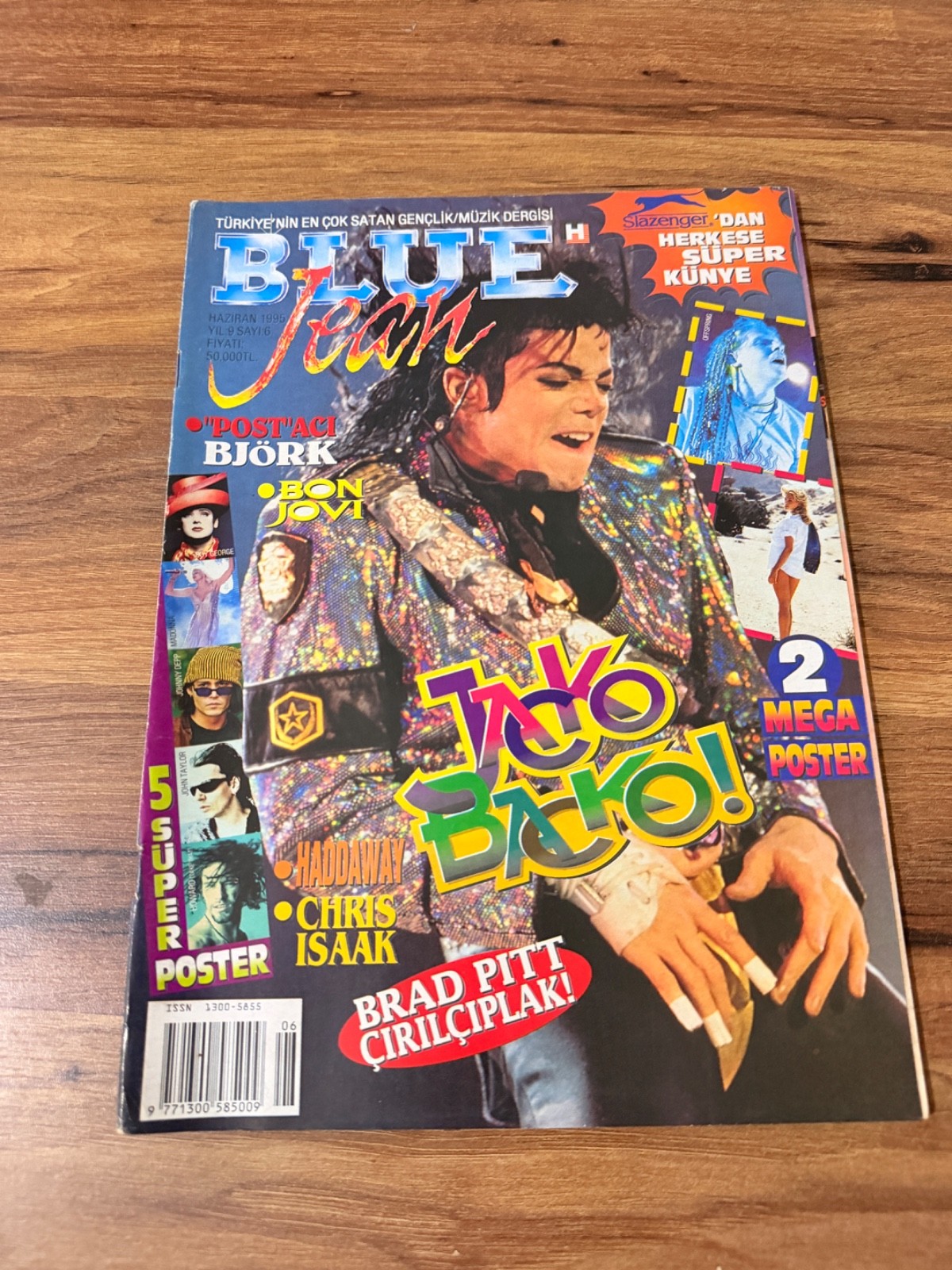 Michael Jackson Blue Jean June 1995 Turkish Music Magazine Bjork Bon Jovi Rare