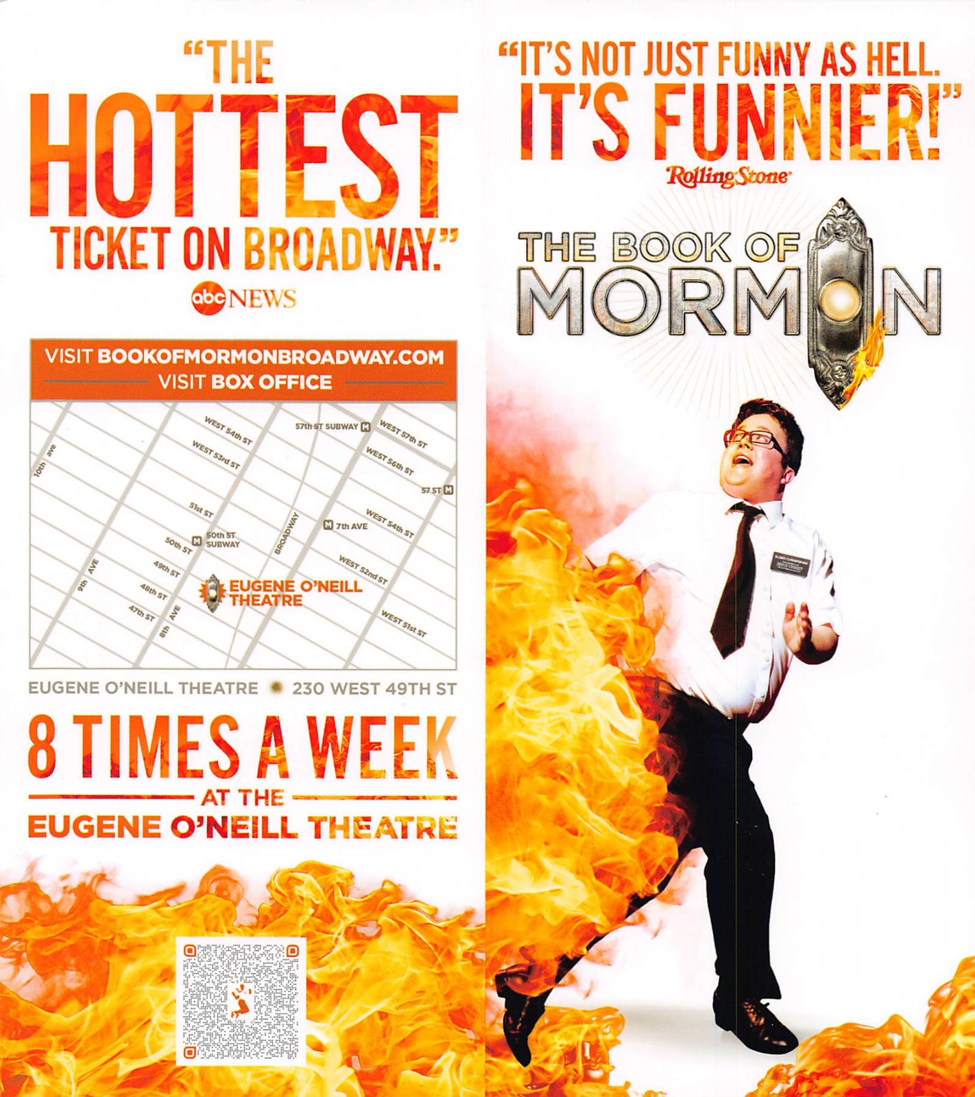 Book of Mormon 2025 Ad Flyer New York City Broadway Comedy South Park creators