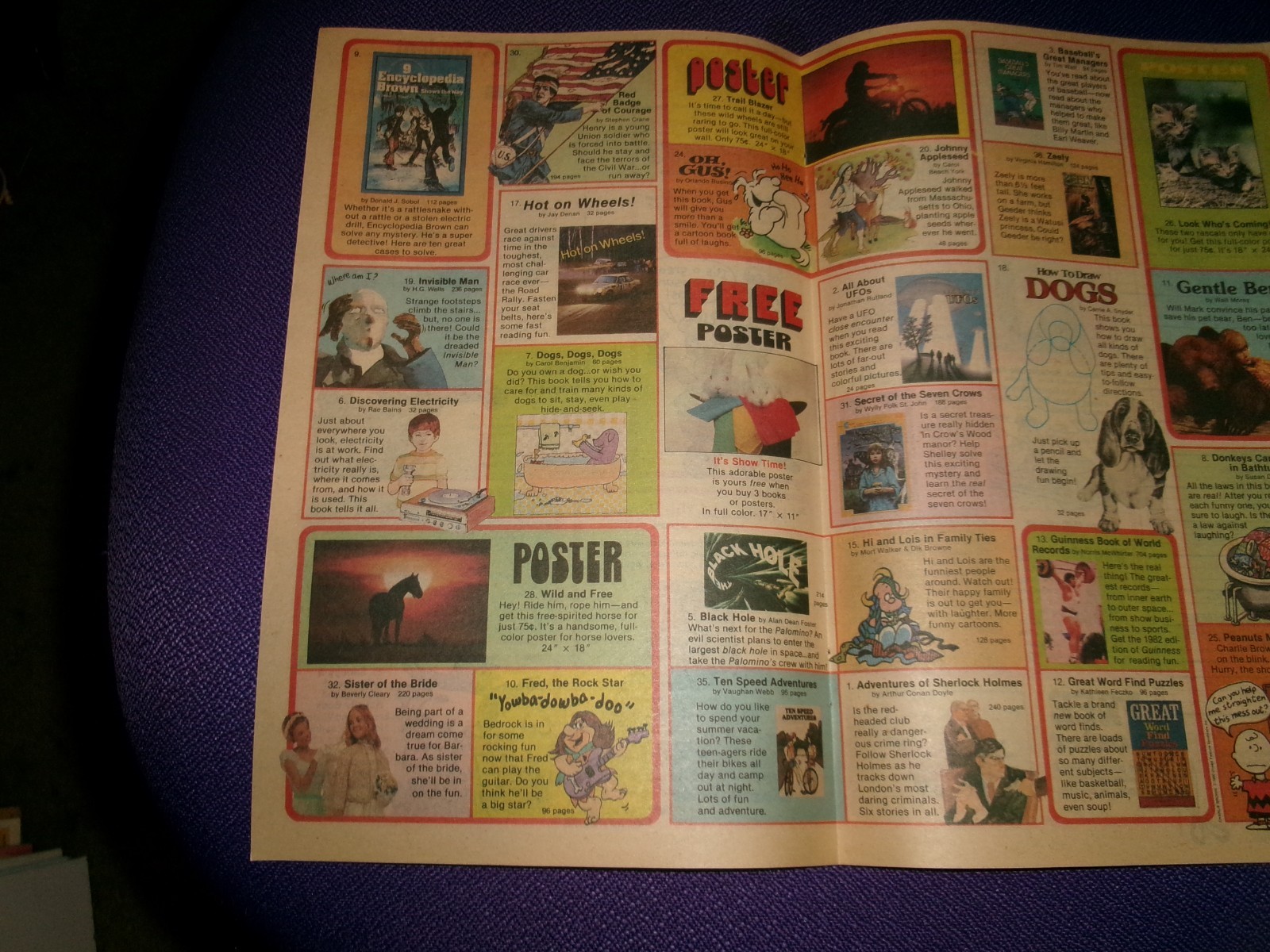 VTG April 1982 TROLL BOOK CLUBS Order Form : Heathcliff Garfield Snoopy UFOs +
