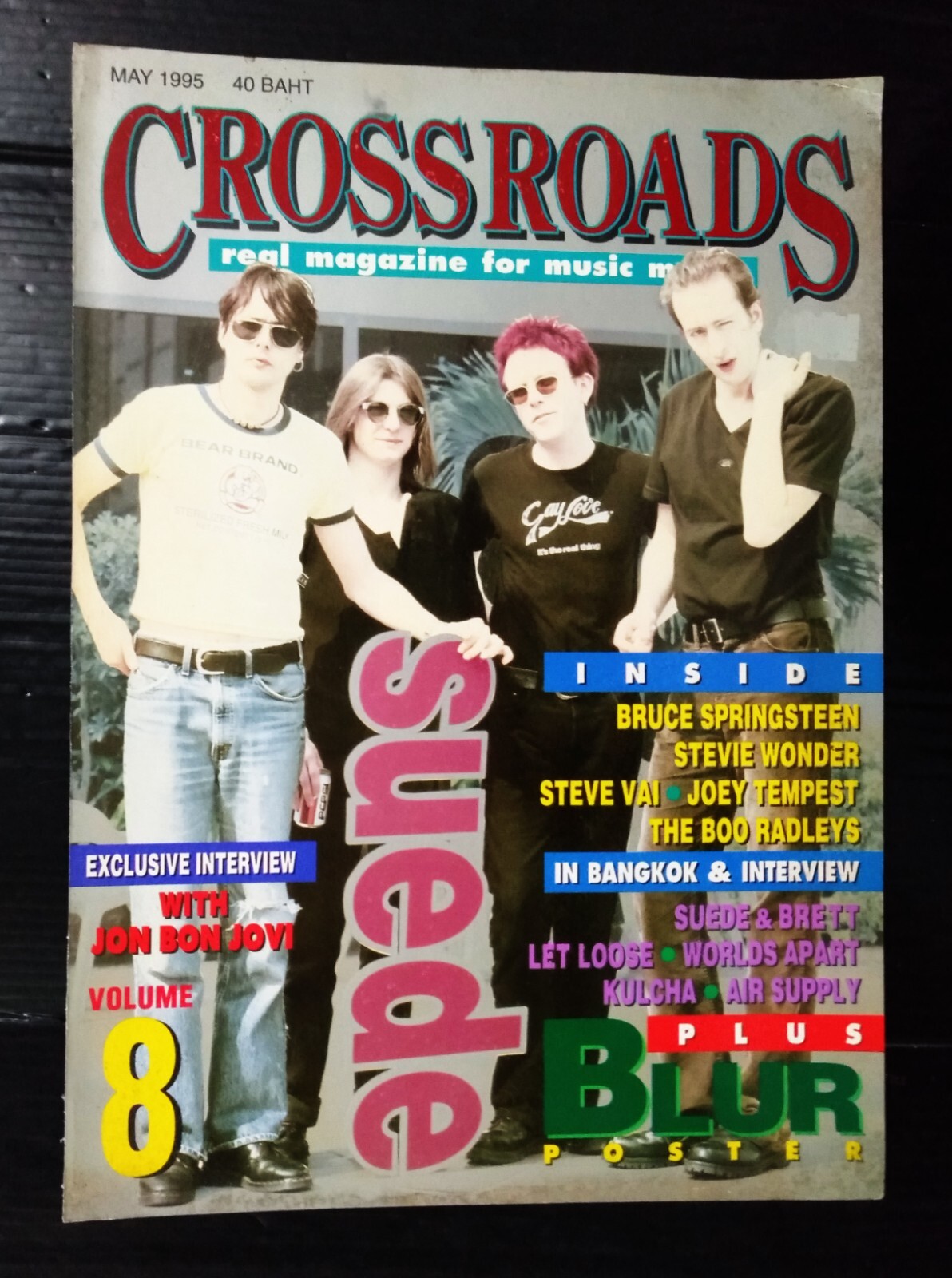 C3233 Suede Bon Jovi VINTAGE THAILAND ONLY 1 COVER COLOR PAGE MEGA RARE!!!